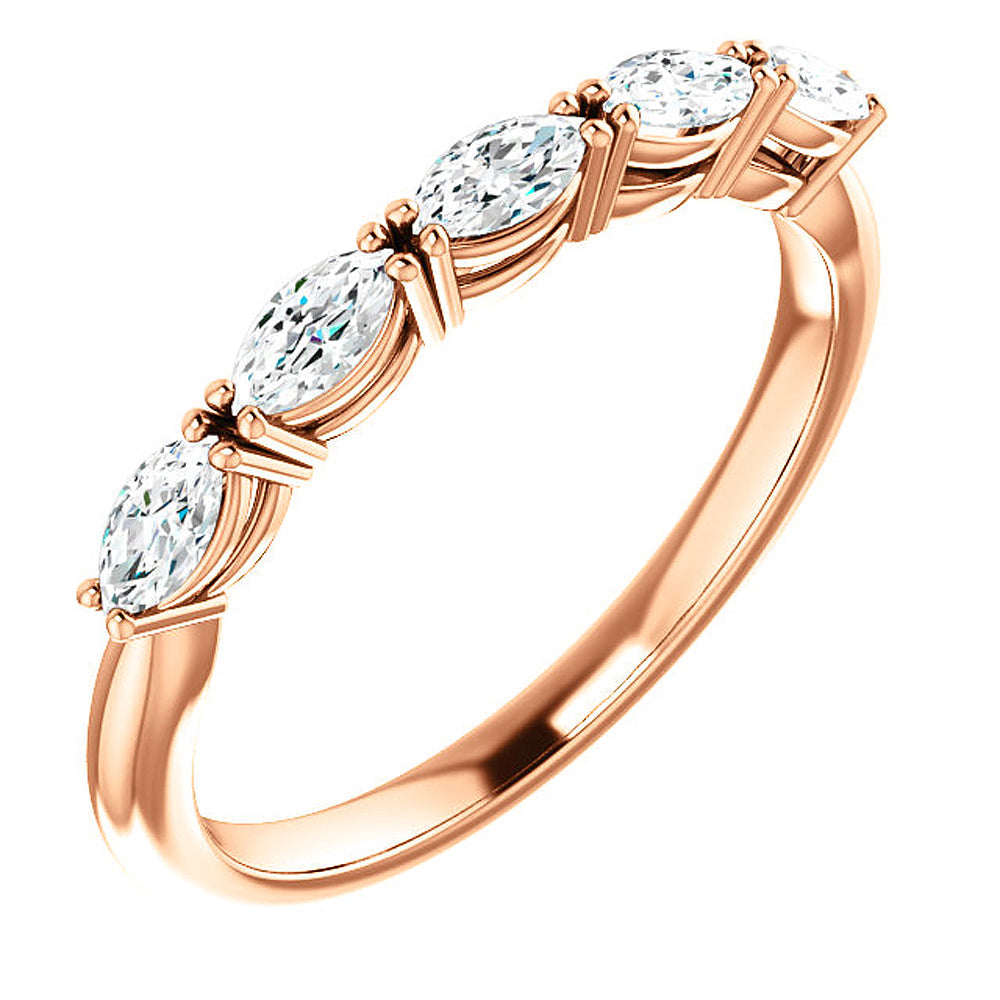 1 1/2Ct Oval Moissanite Wedding Ring Available in White, Yellow or Rose Gold