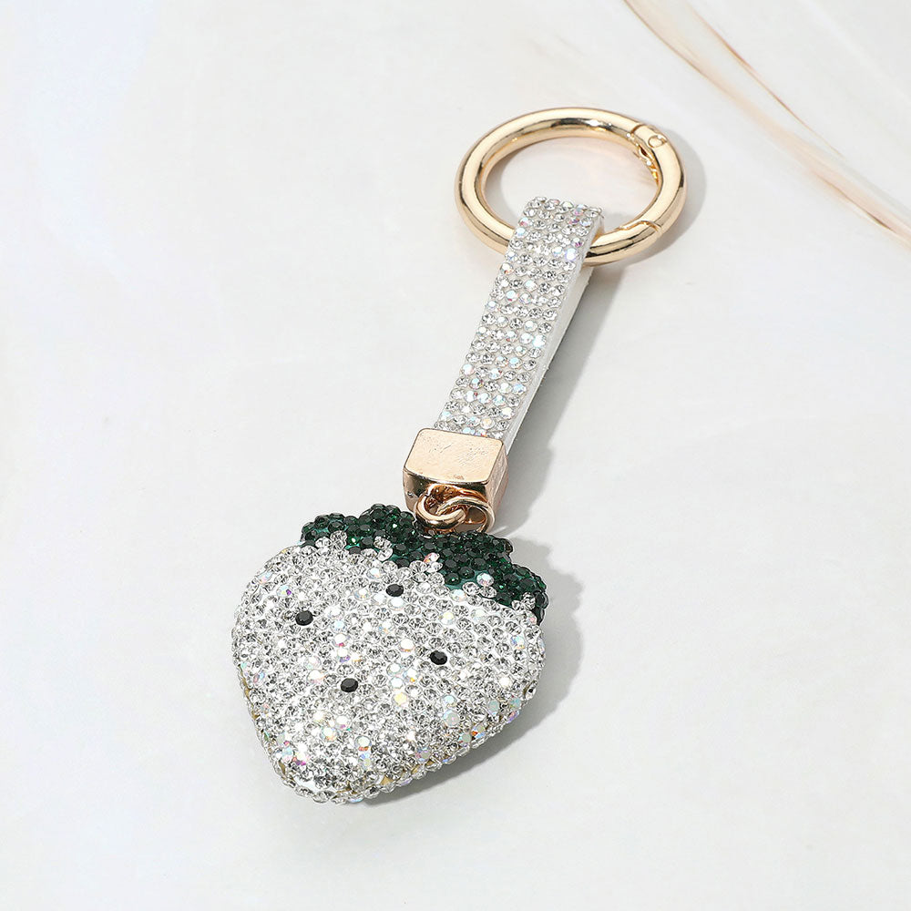 Bling Studded Strawberry Keychain / Bag Charm