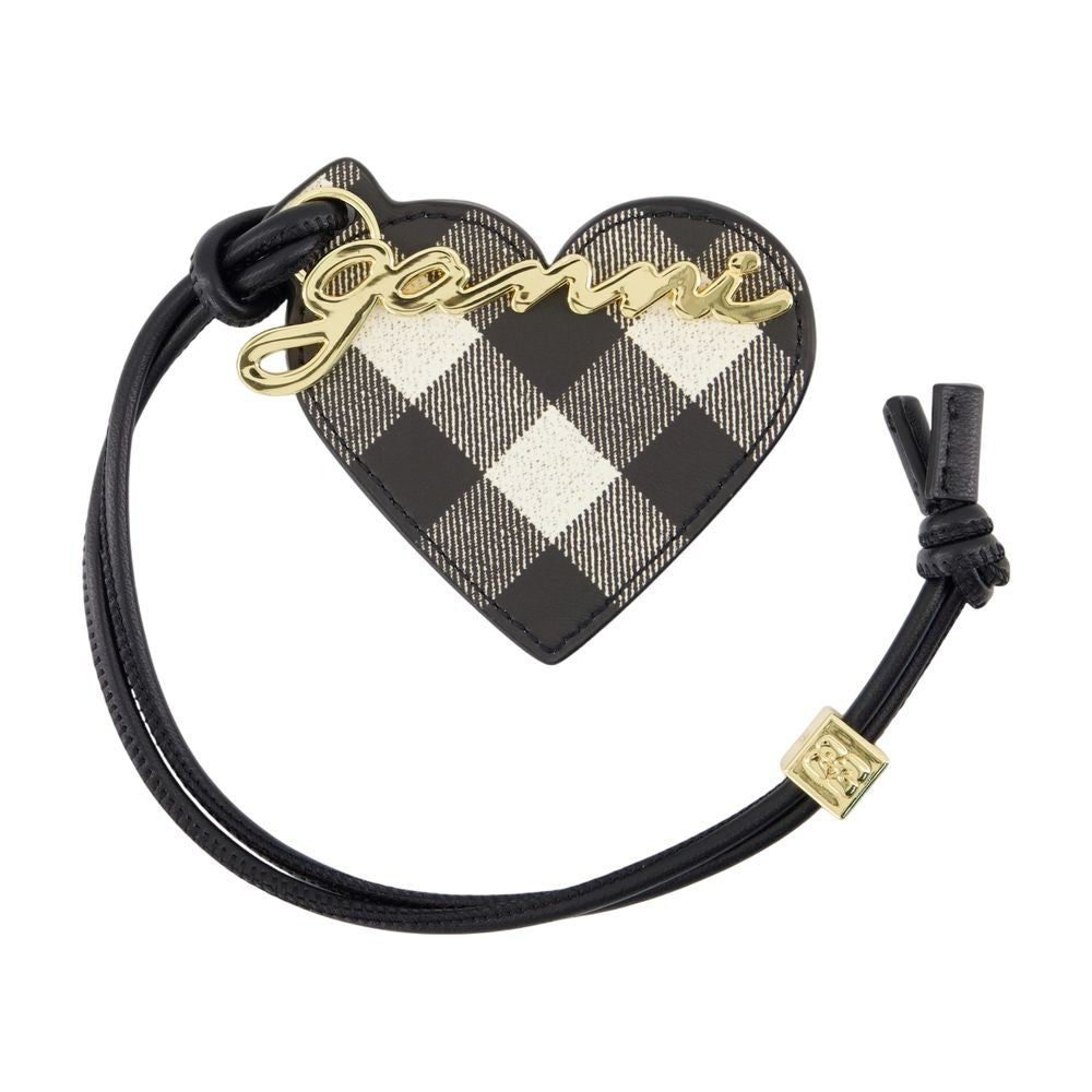 Bou Heart Keyring - Leather - Black