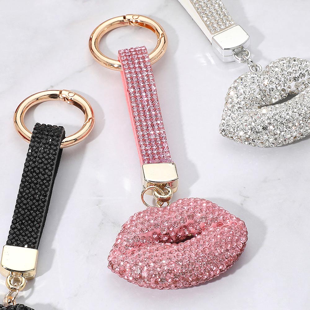Bling Studded Lips Keychain / Bag Charm
