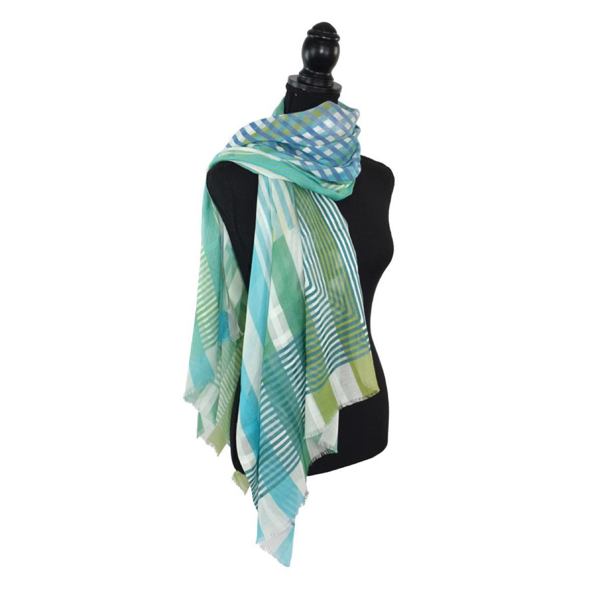 Dupatta Designs Cody Striped Cotton Scarf