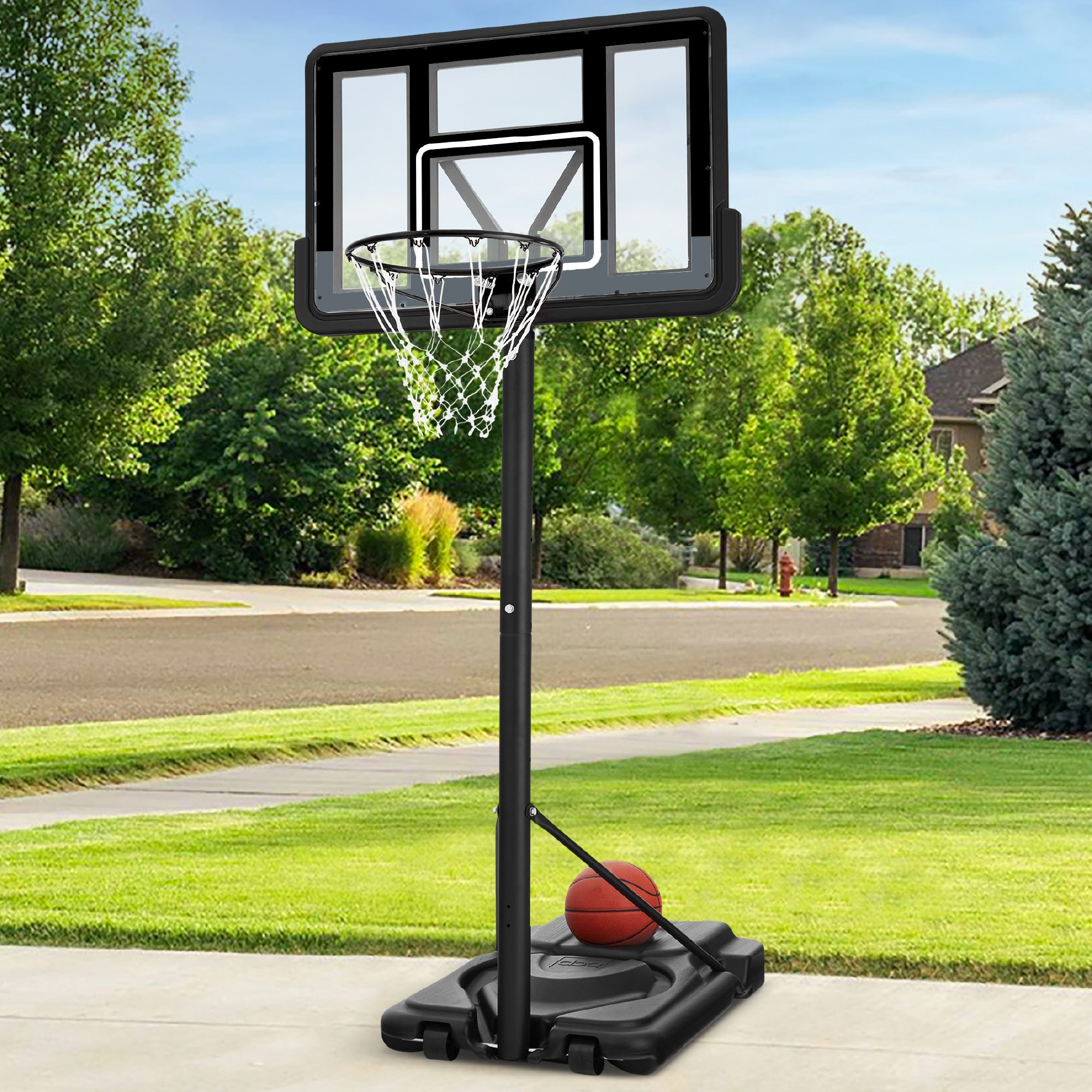 Best Choice Products Adjustable Regulation-Size Basketball Hoop, Portable Sport System w/ Fillable Base, Wheels