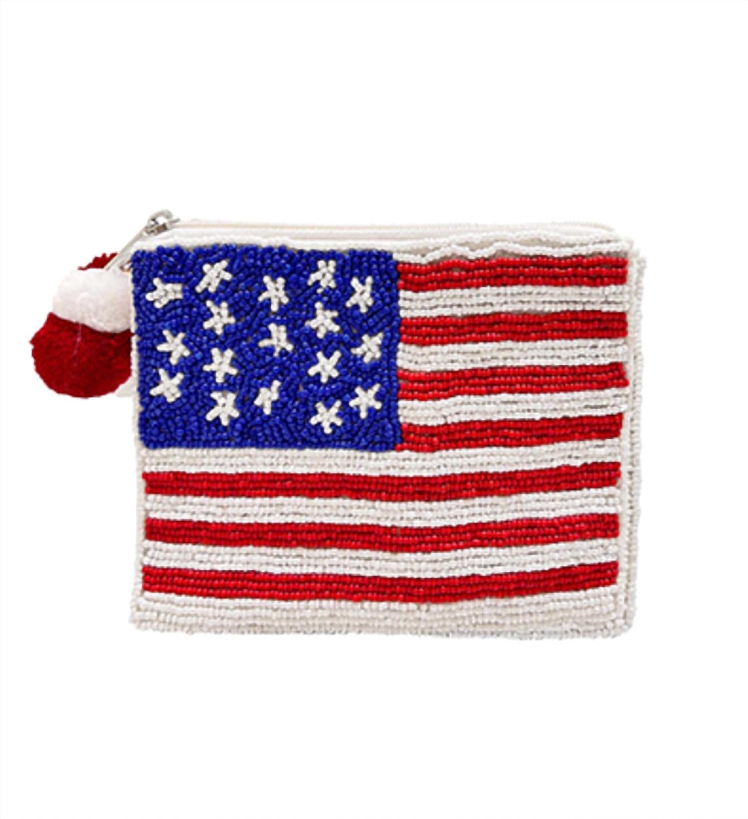 American Flag Coin Pouch In Multi