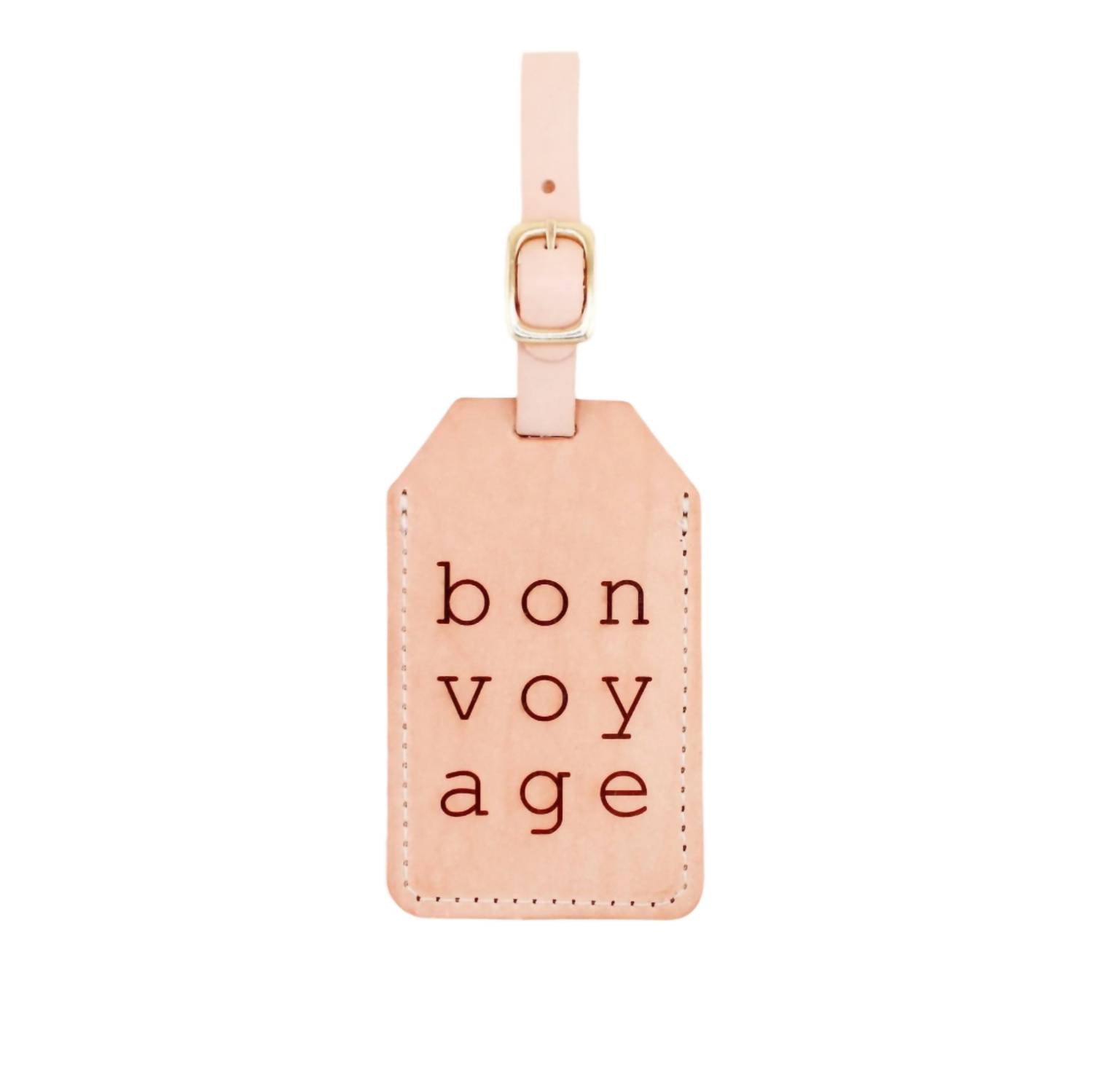 Bon Voyage Luggage Tag In Peach