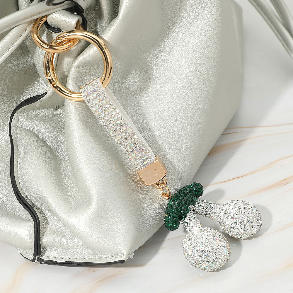 Bling Studded Cherry Keychain / Bag Charm