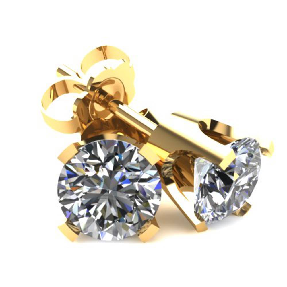 2.00Ct Round Brilliant Cut Natural Quality VS2-SI1 Diamond Stud Earrings in 14K Gold Classic Setting