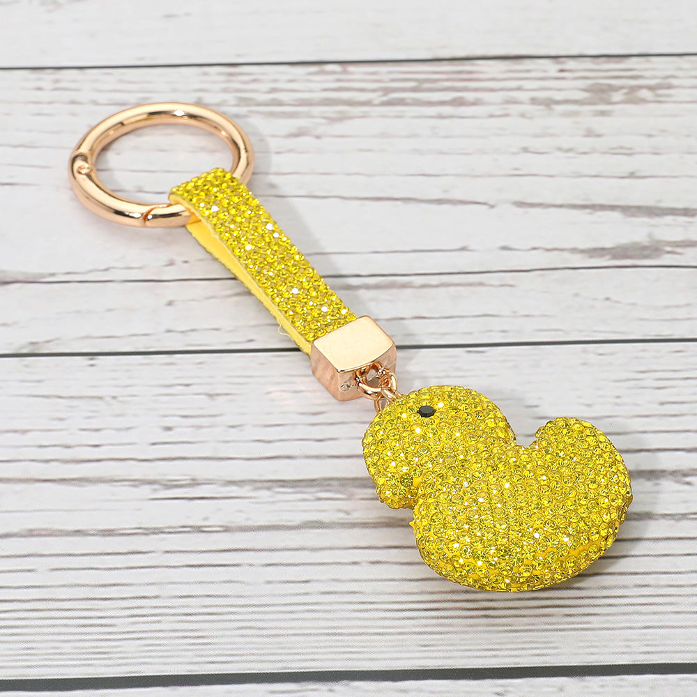 Bling Studded Duck Keychain / Bag Charm