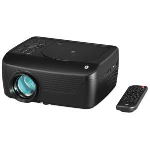 GPX PJD713B Movie+ Projector with DVD Player and Bluetooth