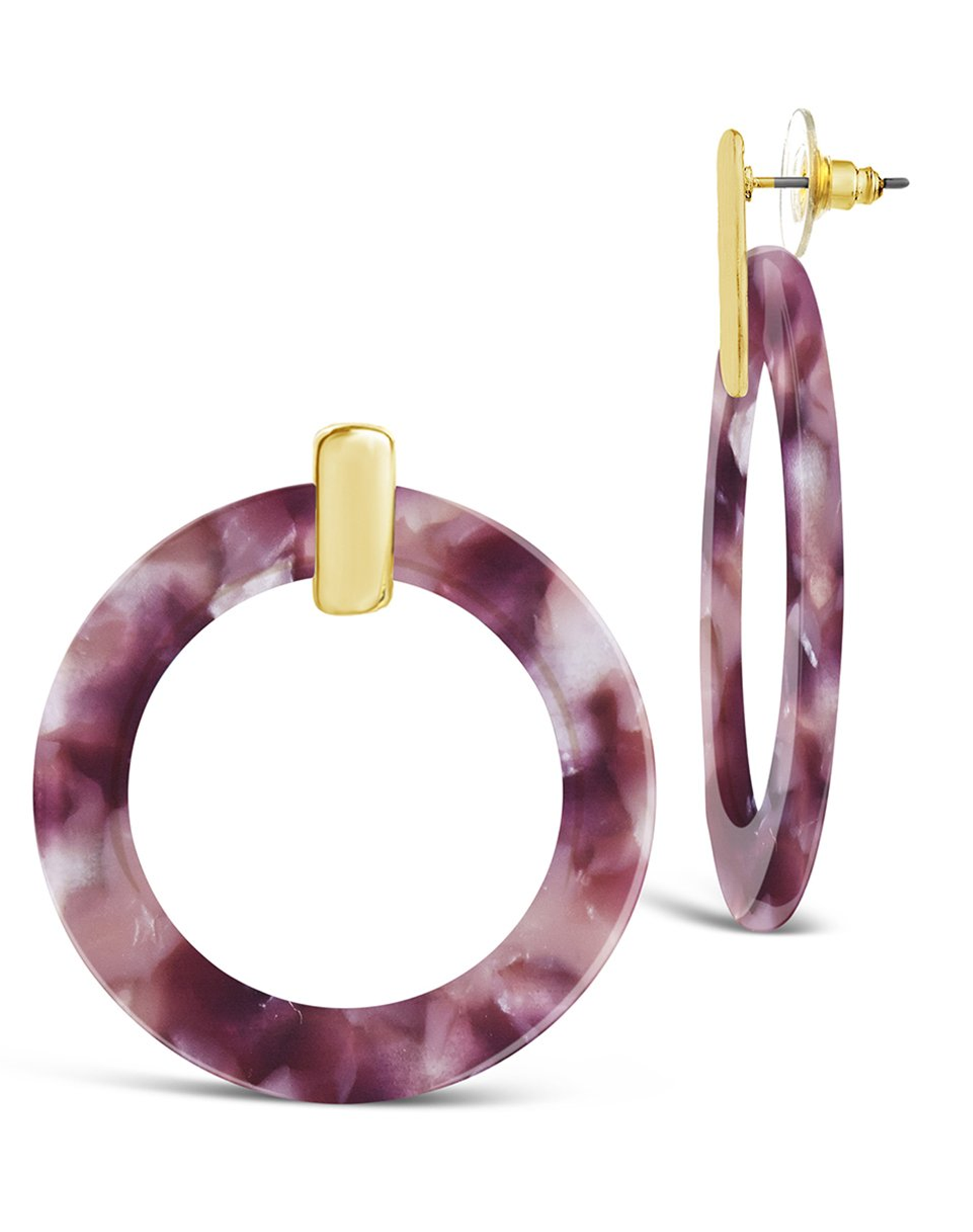 1.25" Circle Resin Stud Drops