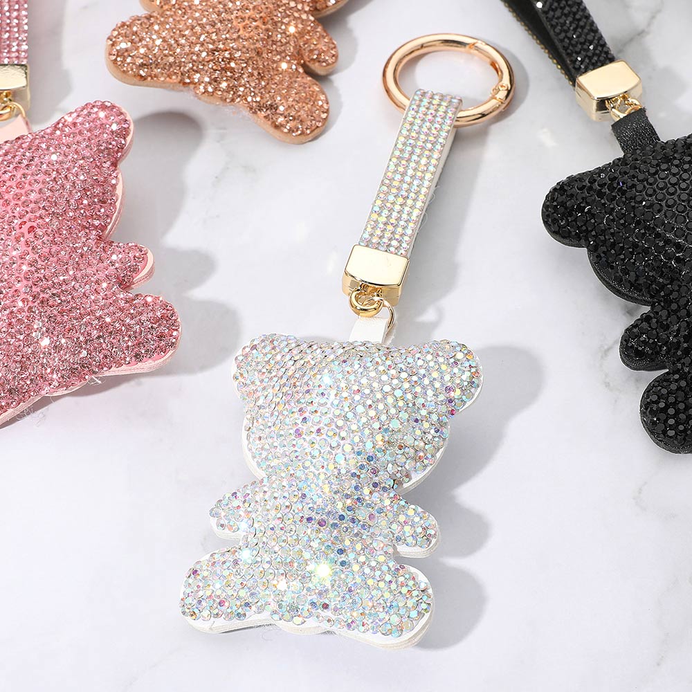 Bling Studded Teddy Bear Keychain / Bag Charm