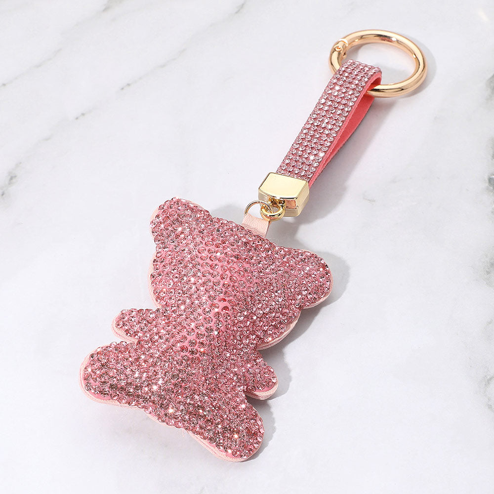 Bling Studded Teddy Bear Keychain / Bag Charm