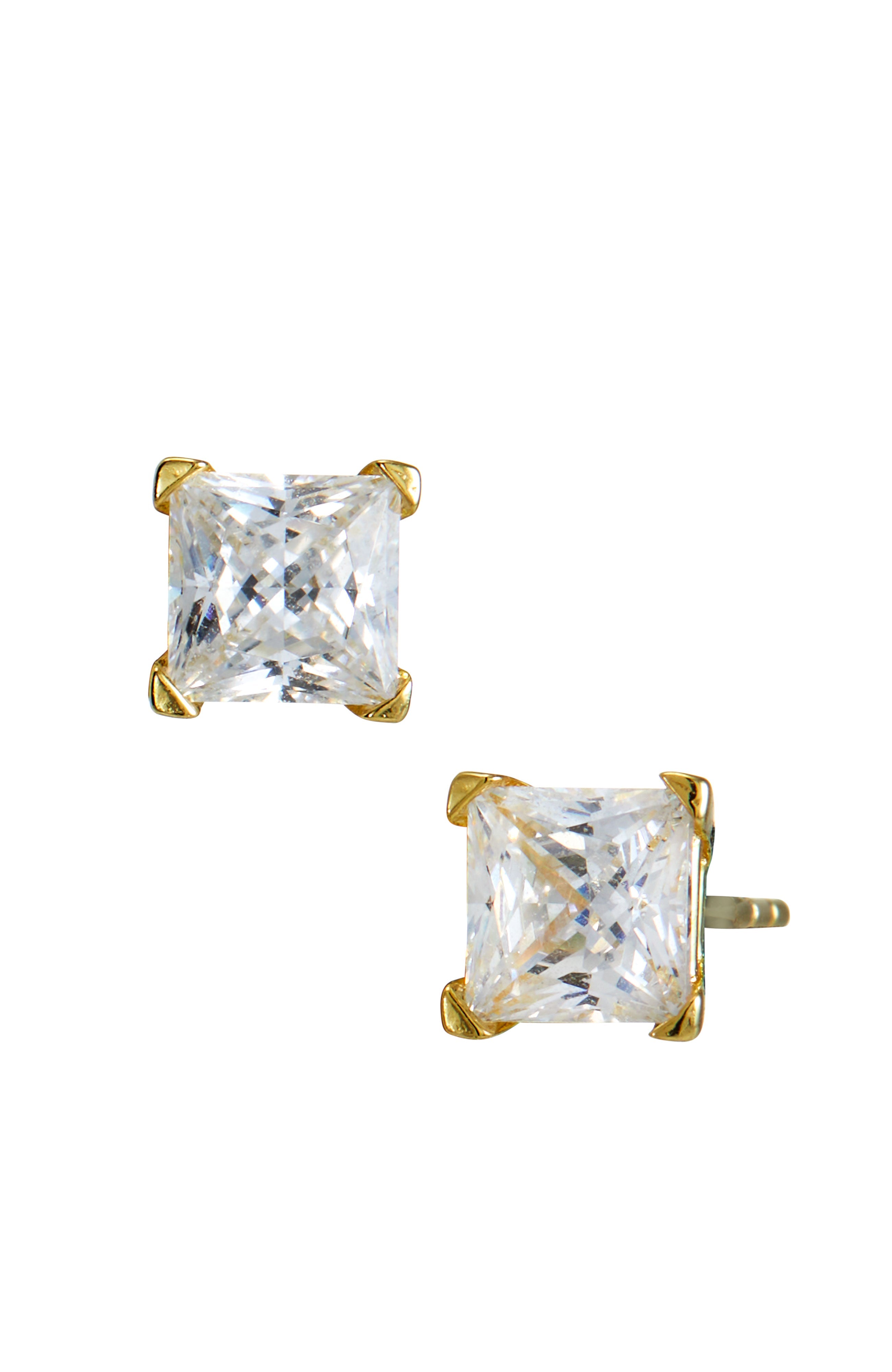 14K Yellow Gold Post Princess