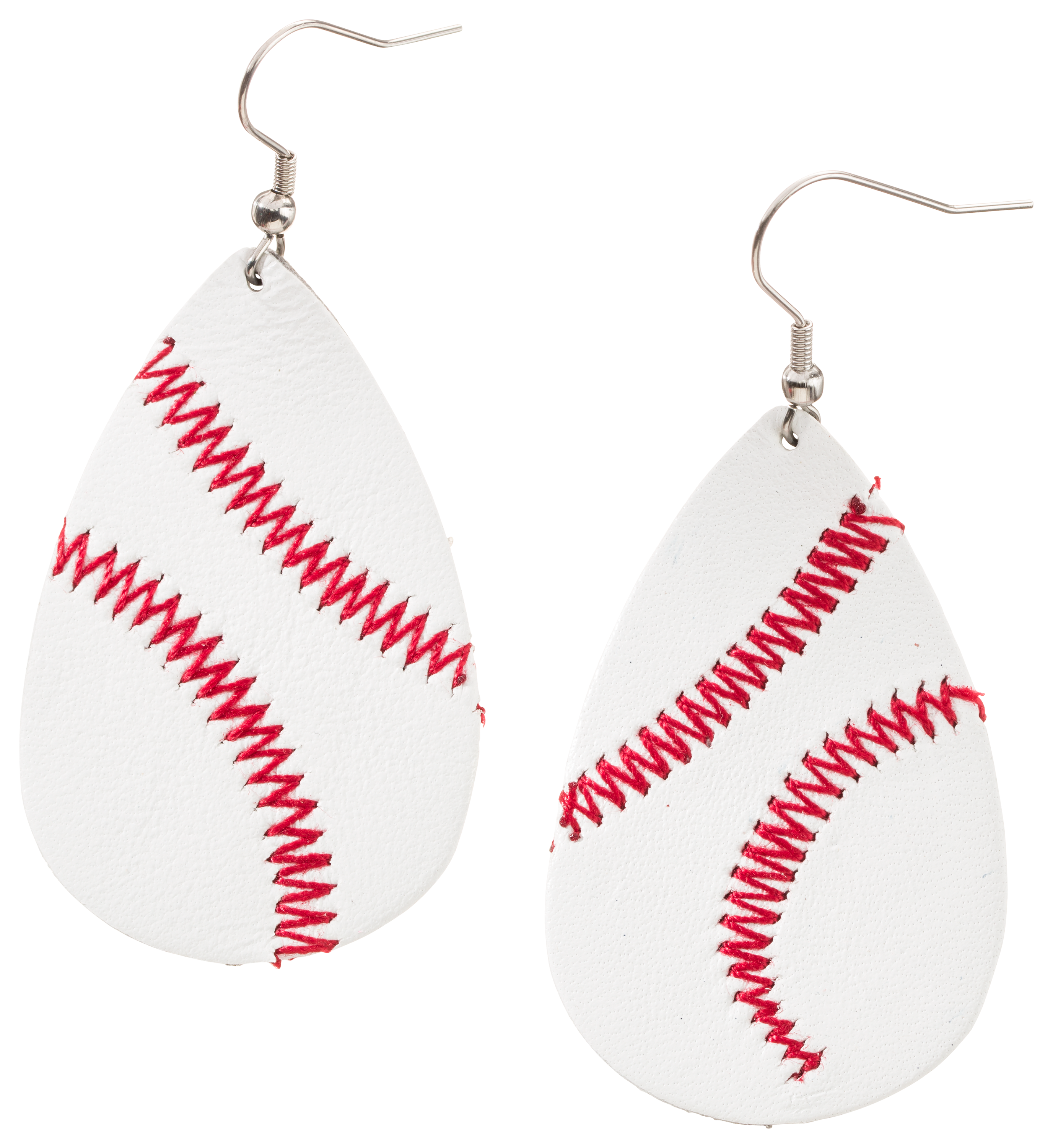 Amanda Blu Leather Baseball Drop Earrings