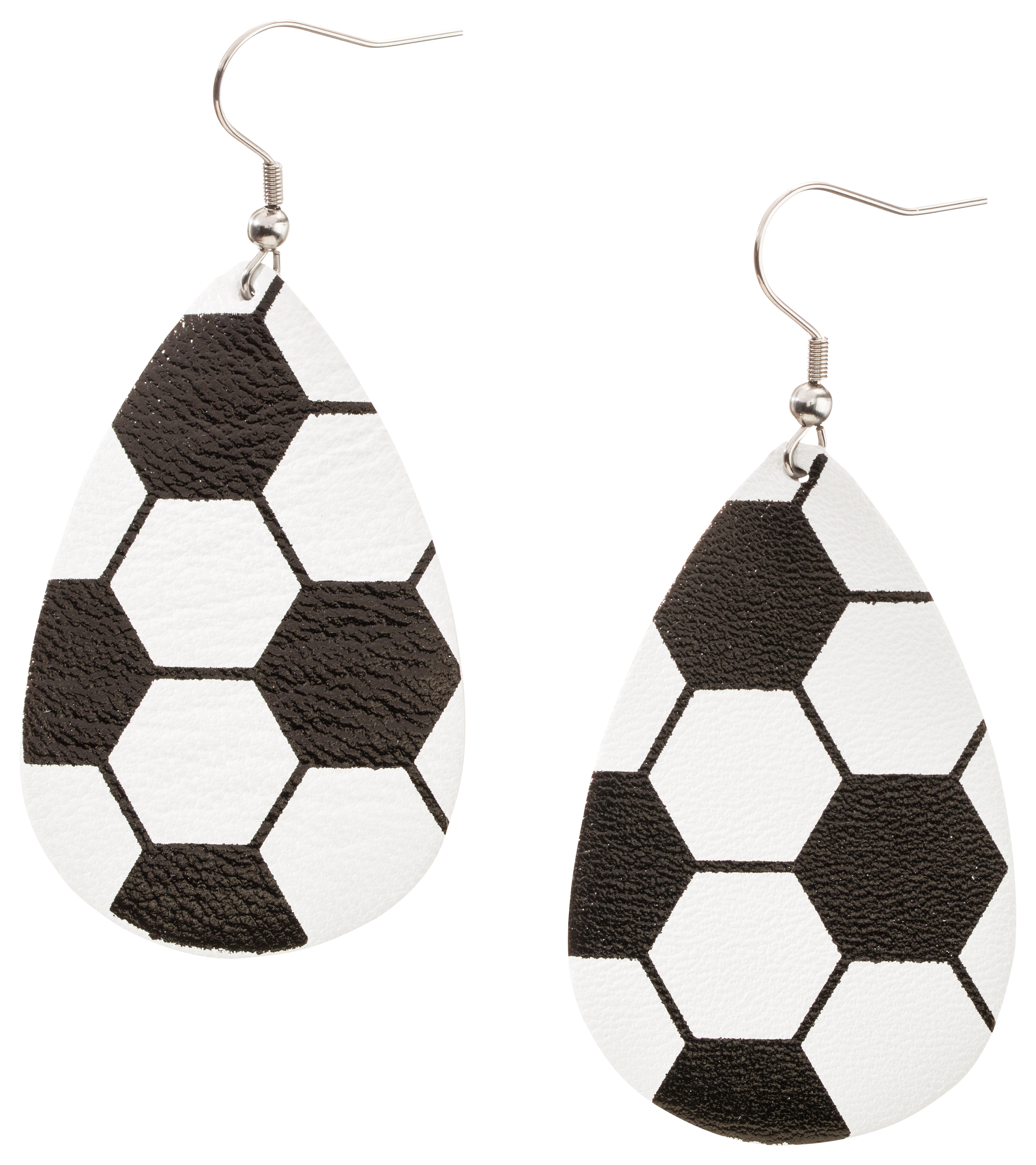 Amanda Blu Leather Soccer Ball Drop Earrings
