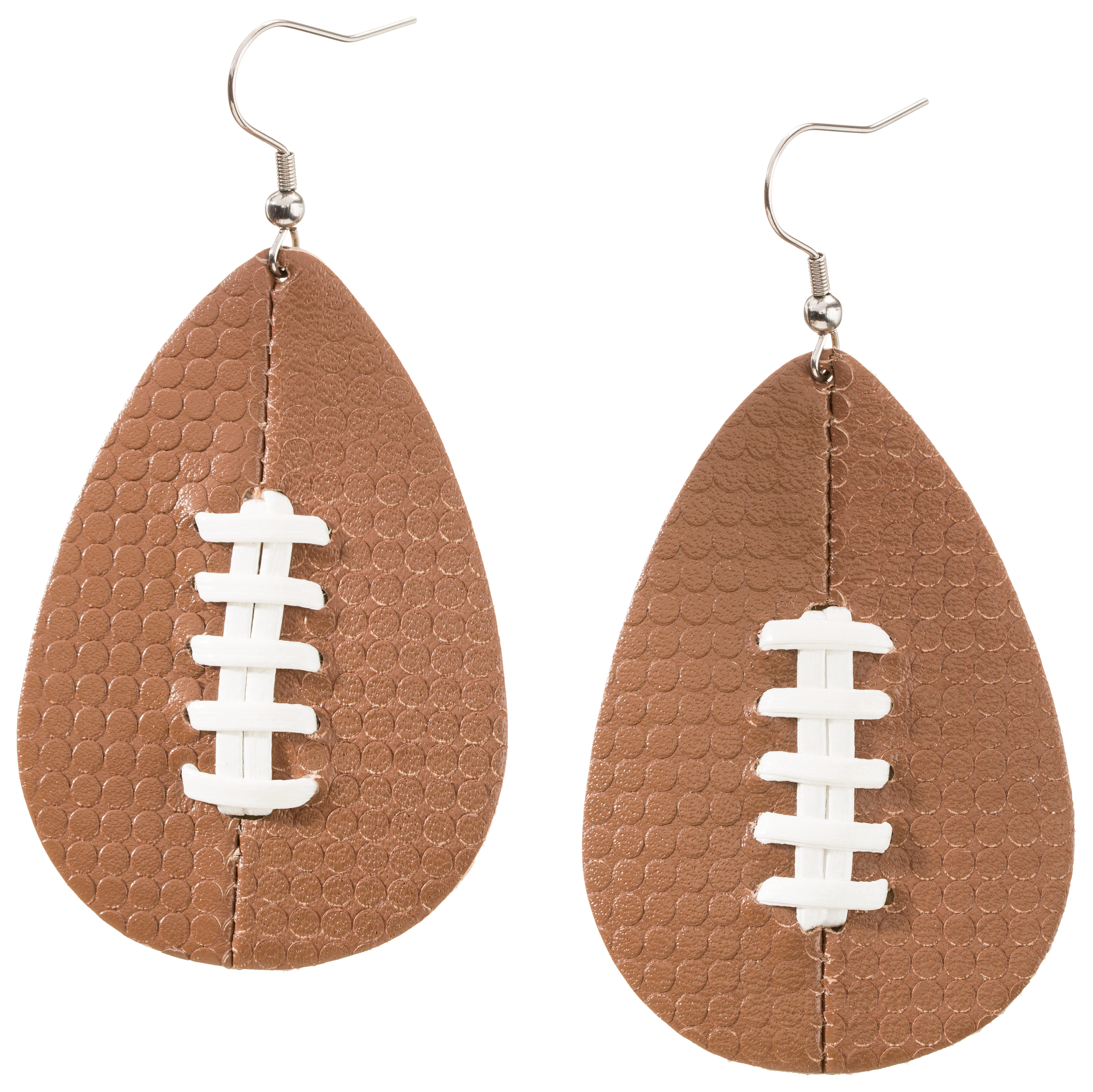 Amanda Blu Leather Football Drop Earrings