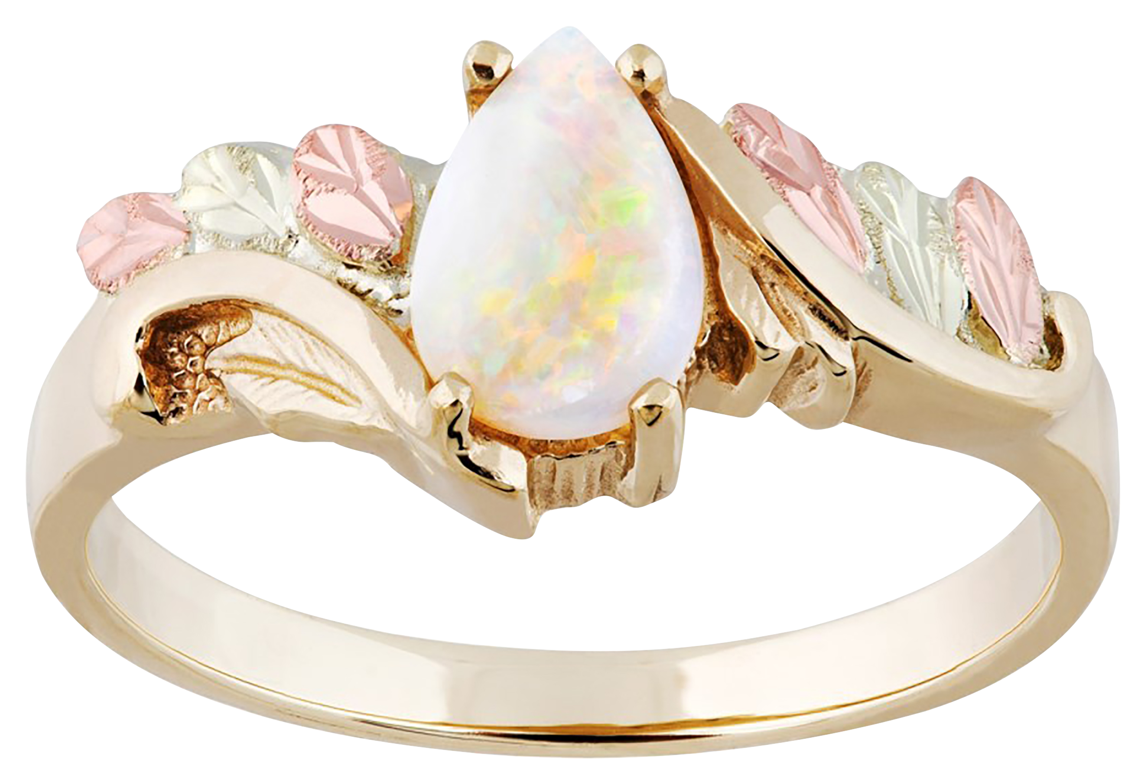 Black Hills Gold Tear Drop Oval Ring for Ladies