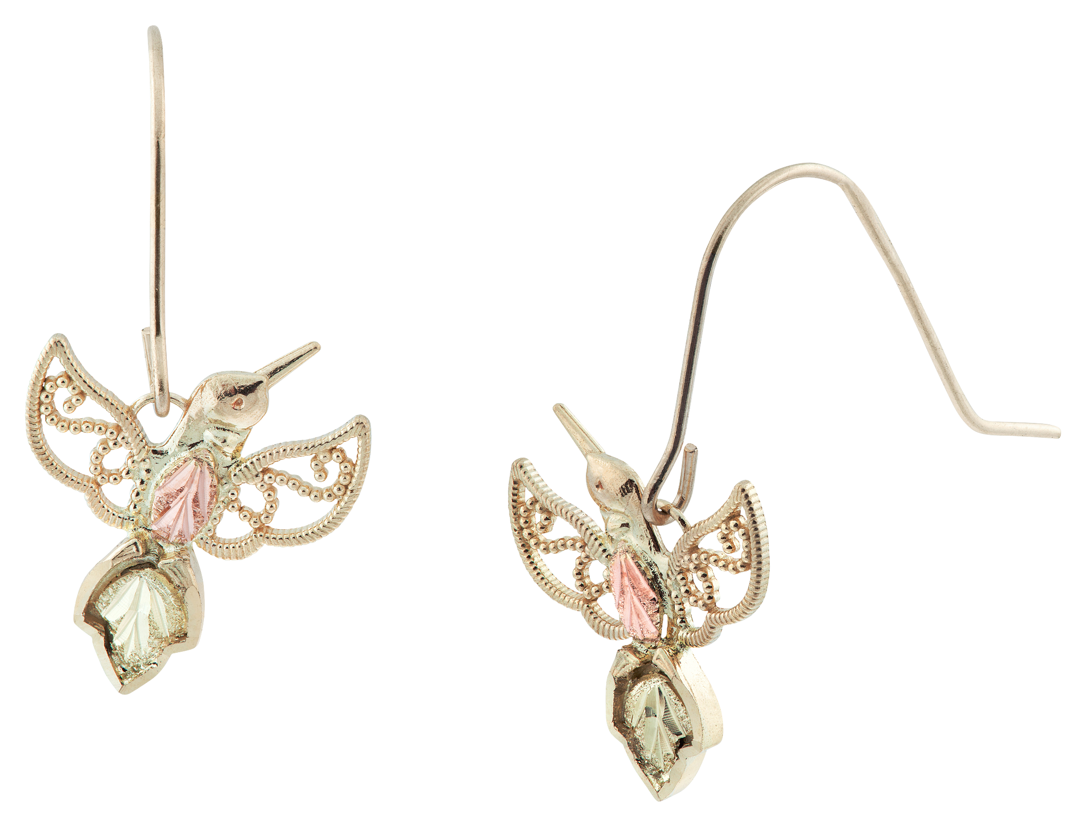 Black Hills Gold Hummingbird Earrings