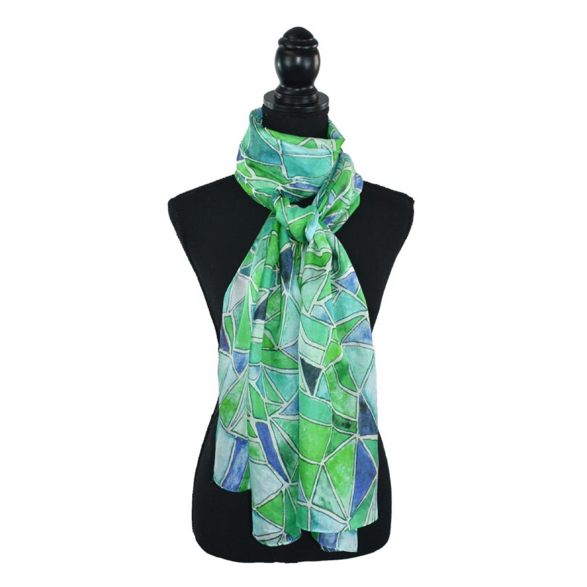 Dupatta Designs Celebration Stained Glass Silk Scarf