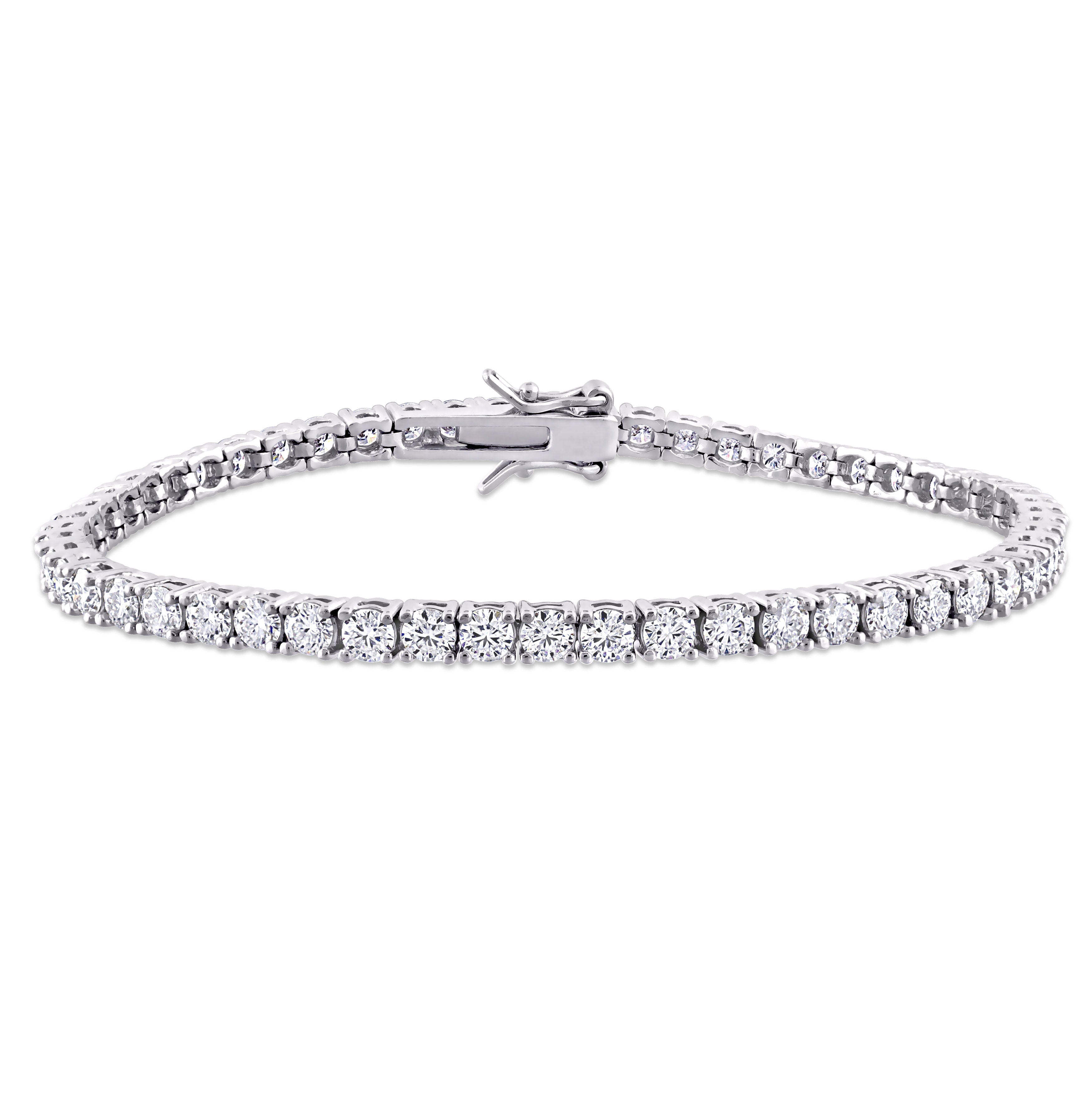 5 1/10 CT DEW Created Moissanite Tennis Bracelet in Sterling Silver