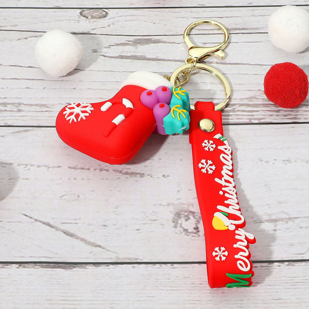 Christmas Message Strap Stocking Keychain / Bag Charm