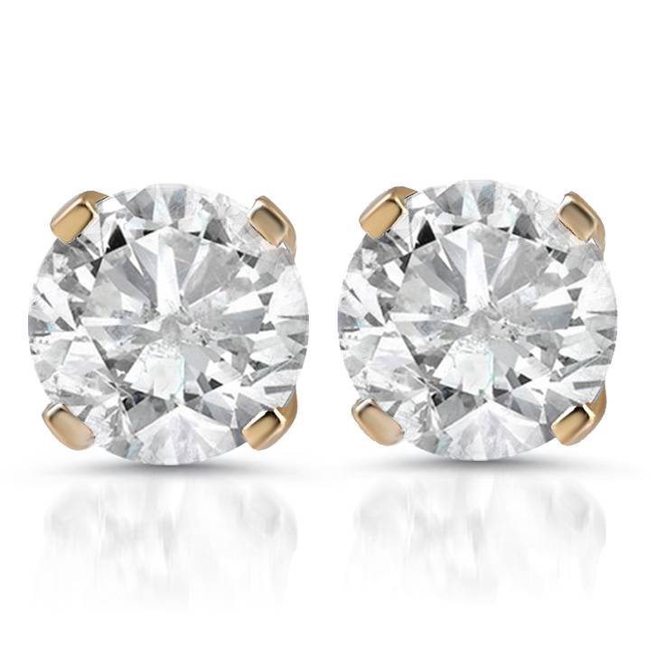 1ct Diamond Studs 14K Yellow Gold