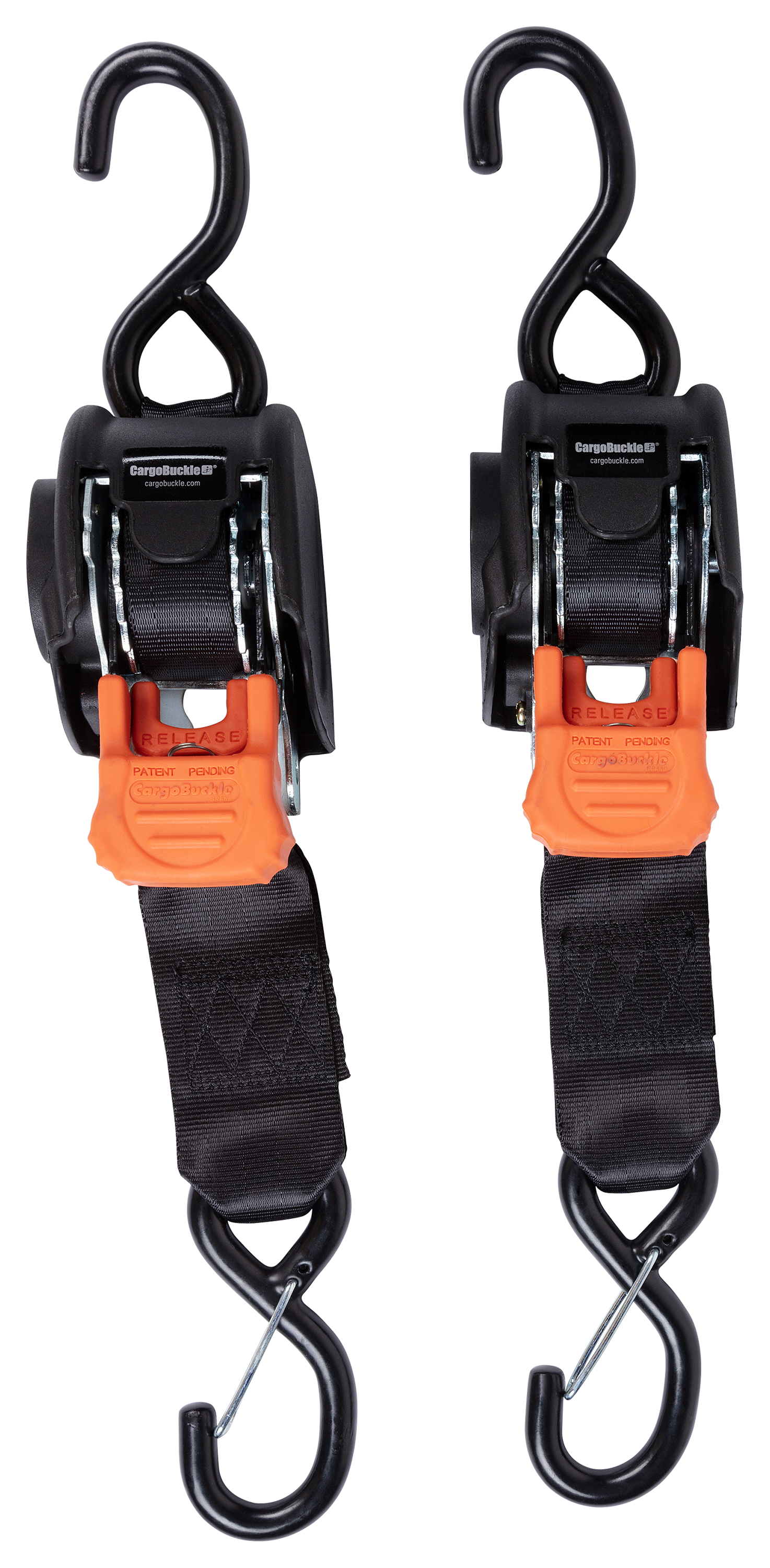 CargoBuckle Mini G3 Retractable Ratchet Tie-Down with Dual S-Hooks