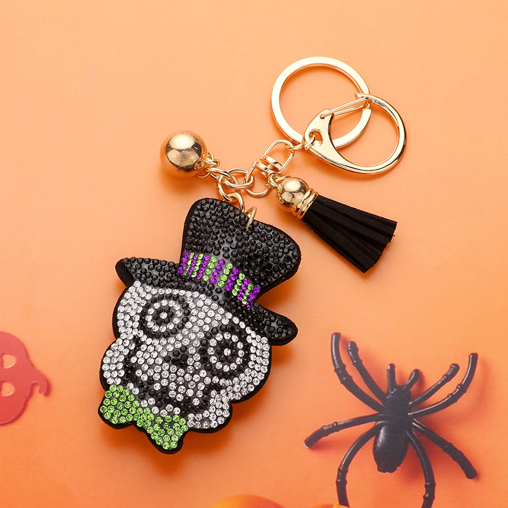Bling Halloween Skull Keychain / Bag Charm