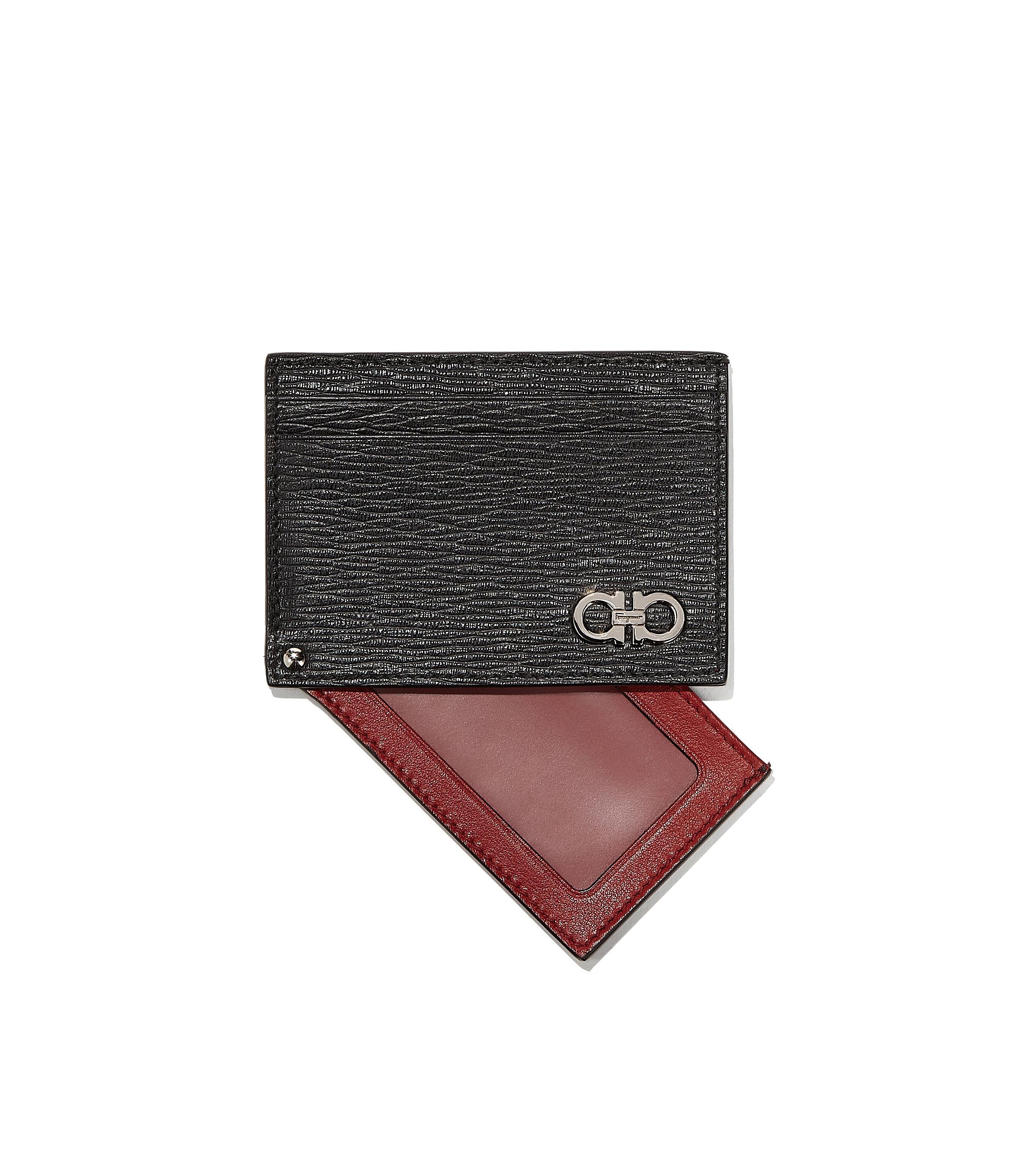 Ferragamo Revival Gancini Card Case - Black