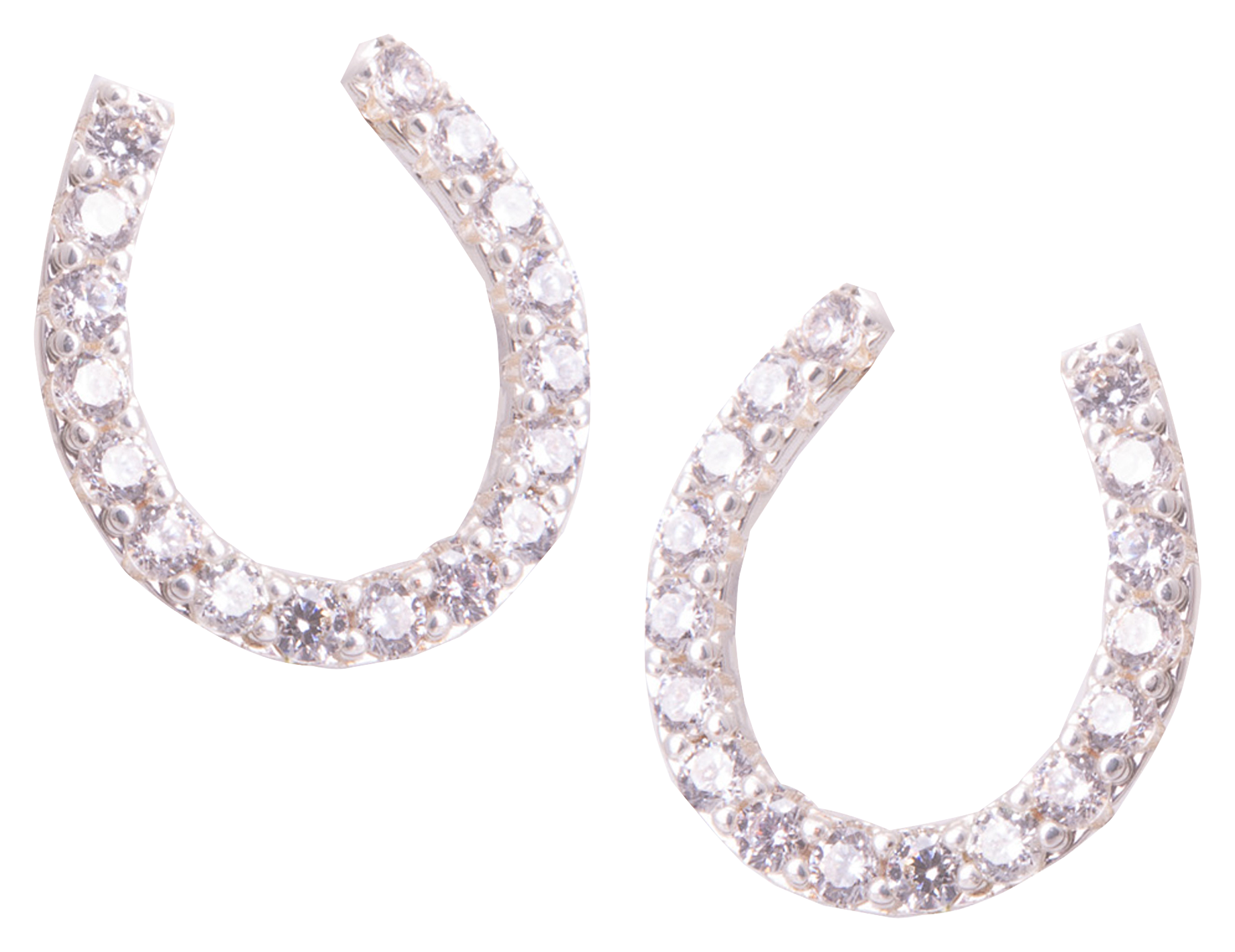 Amanda Blu Lucky Horseshoe Cubic Zirconia Earrings