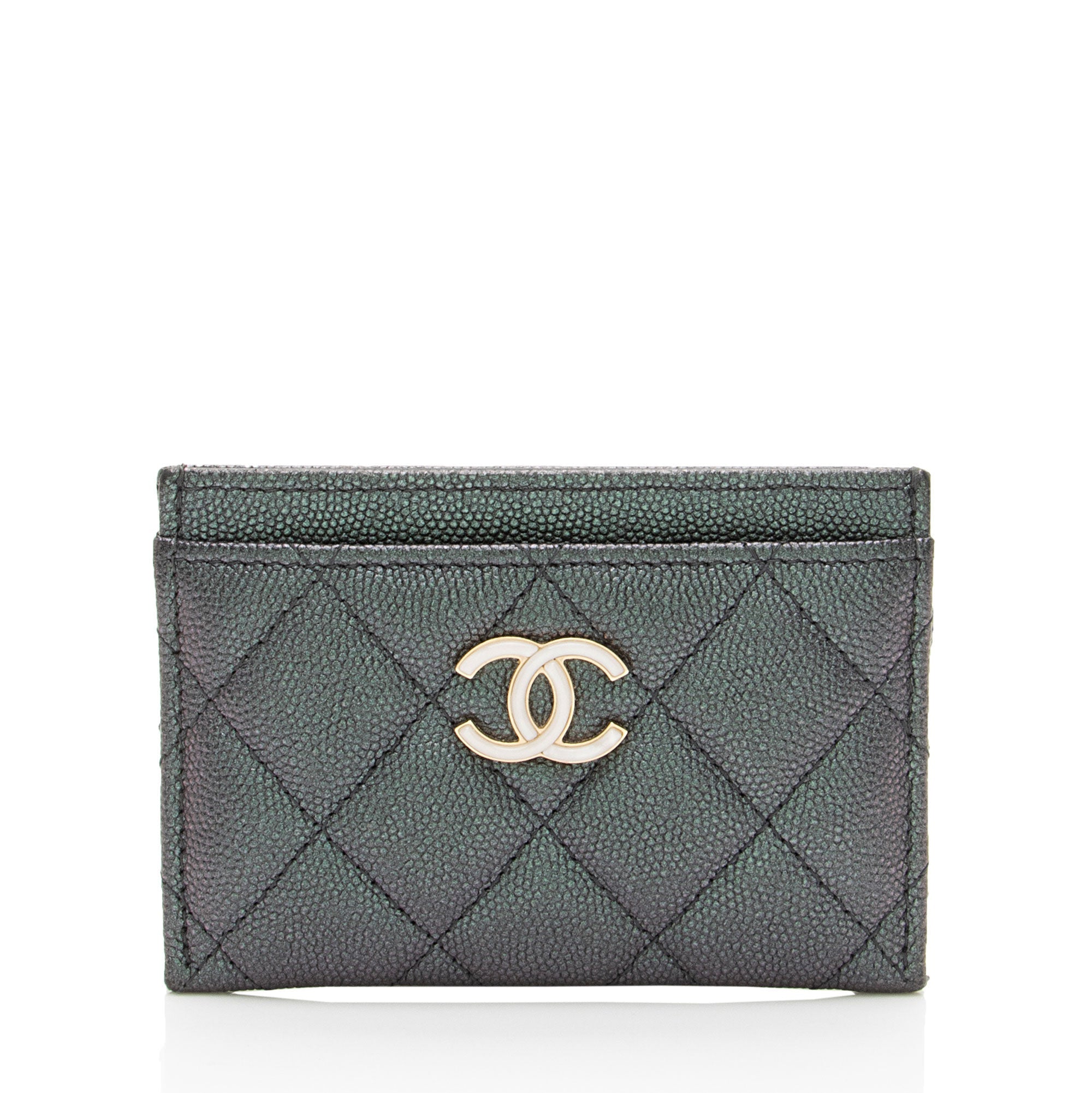 Chanel Iridescent Caviar Leather CC Card Holder