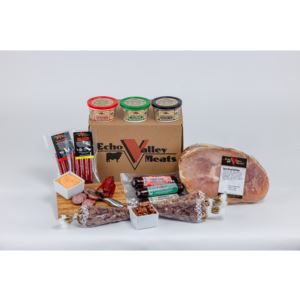 Echo Valley Meats 82828A 12pc Ham & Sausage Gift Set with Gourmet Nuts