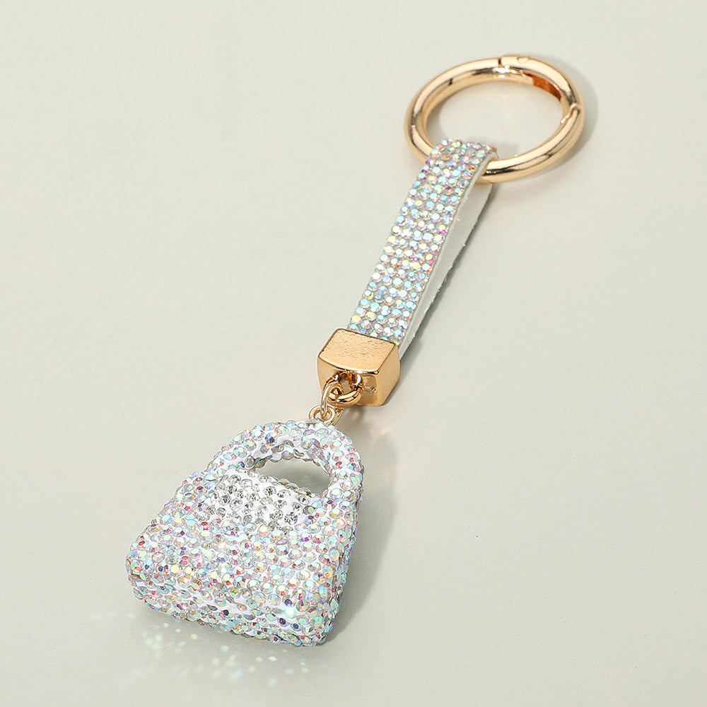 Bling Studded Handbag Keychain / Bag Charm