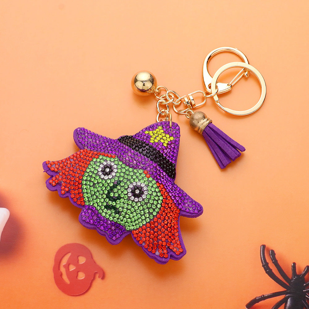 Bling Halloween Witch Keychain / Bag Charm