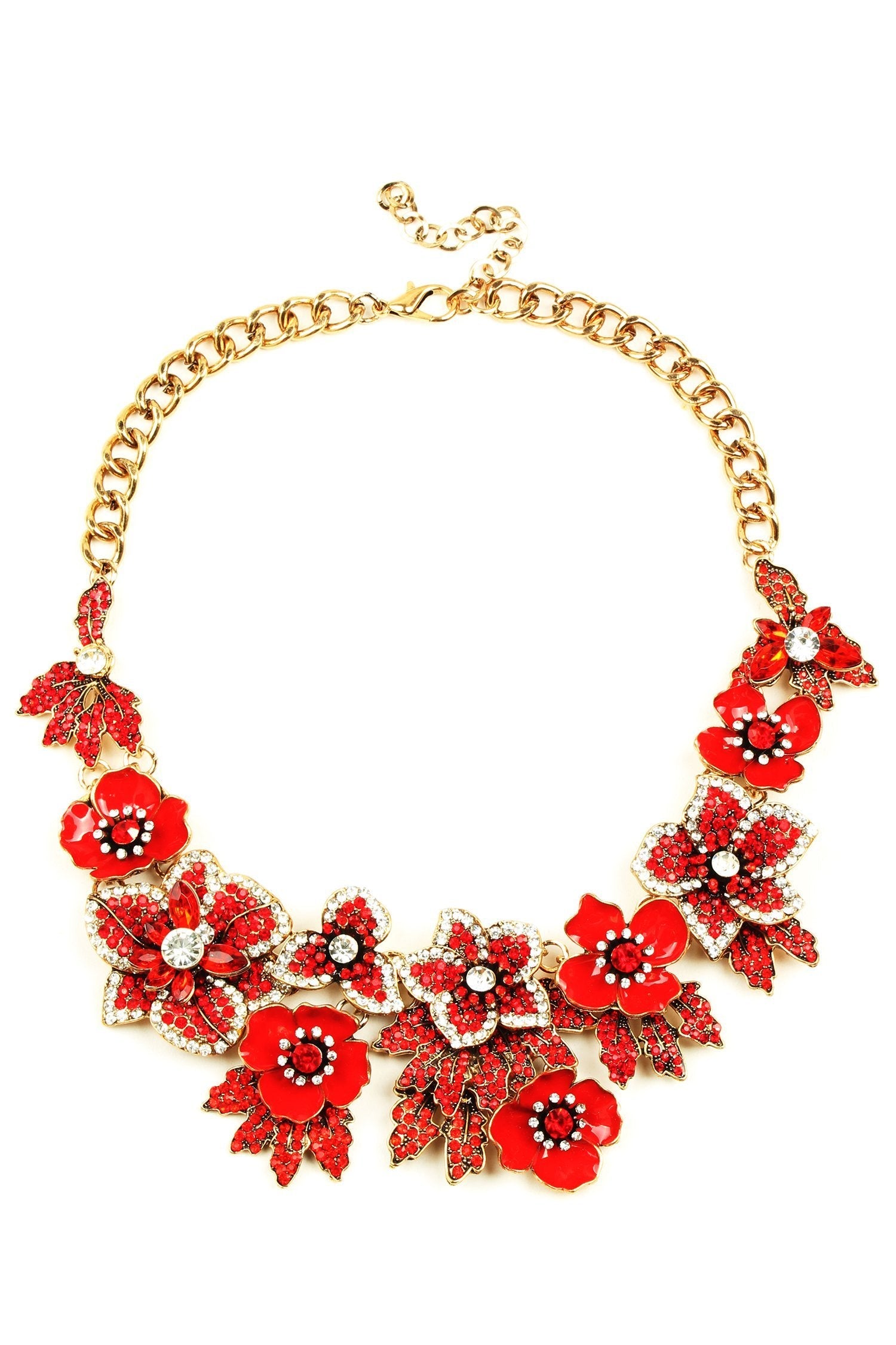 Amata Statement Necklace - Red