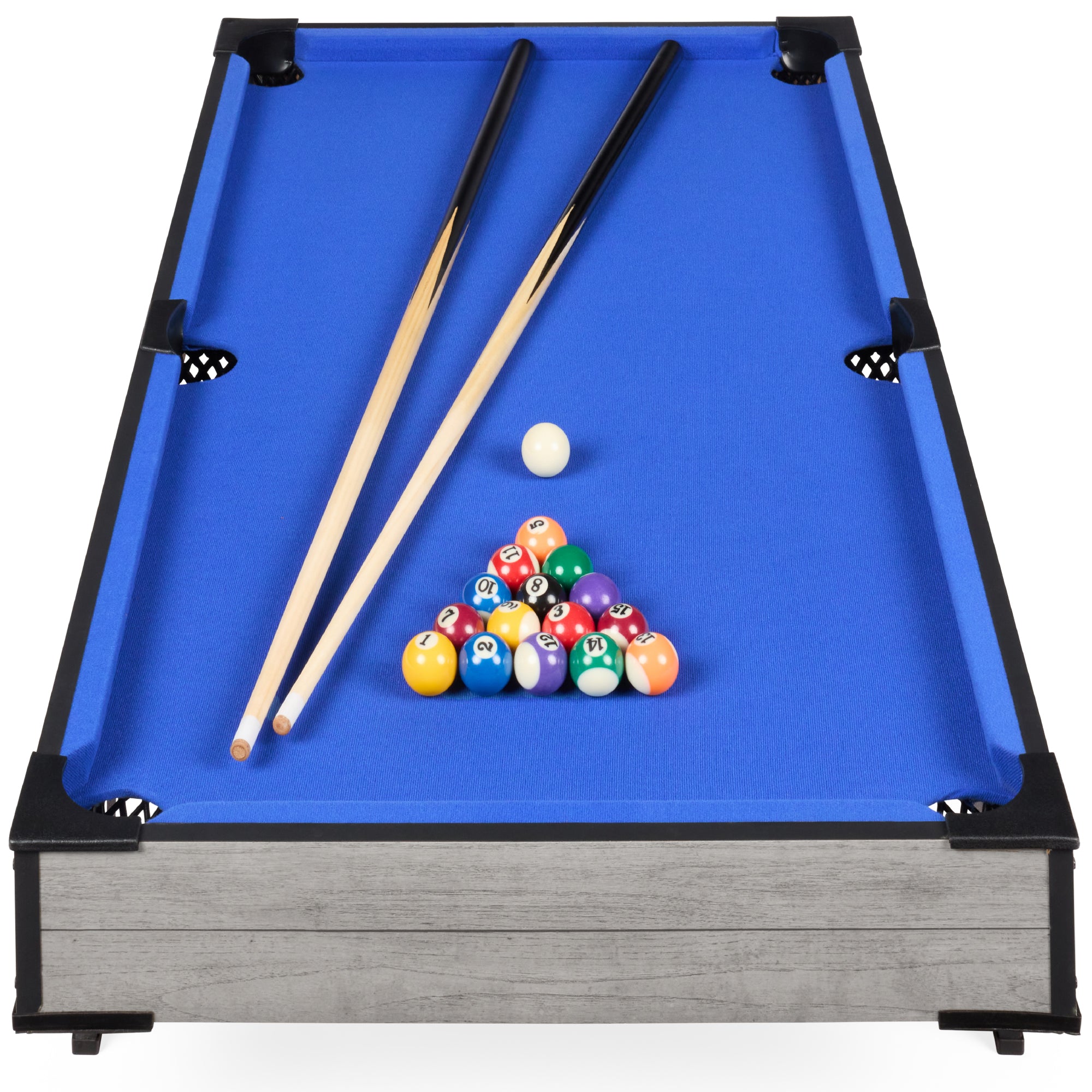 Best Choice Products 40in Tabletop Billiard Table, Pool Game Table w/ 2 Cue Sticks, Ball Set, Storage Bag