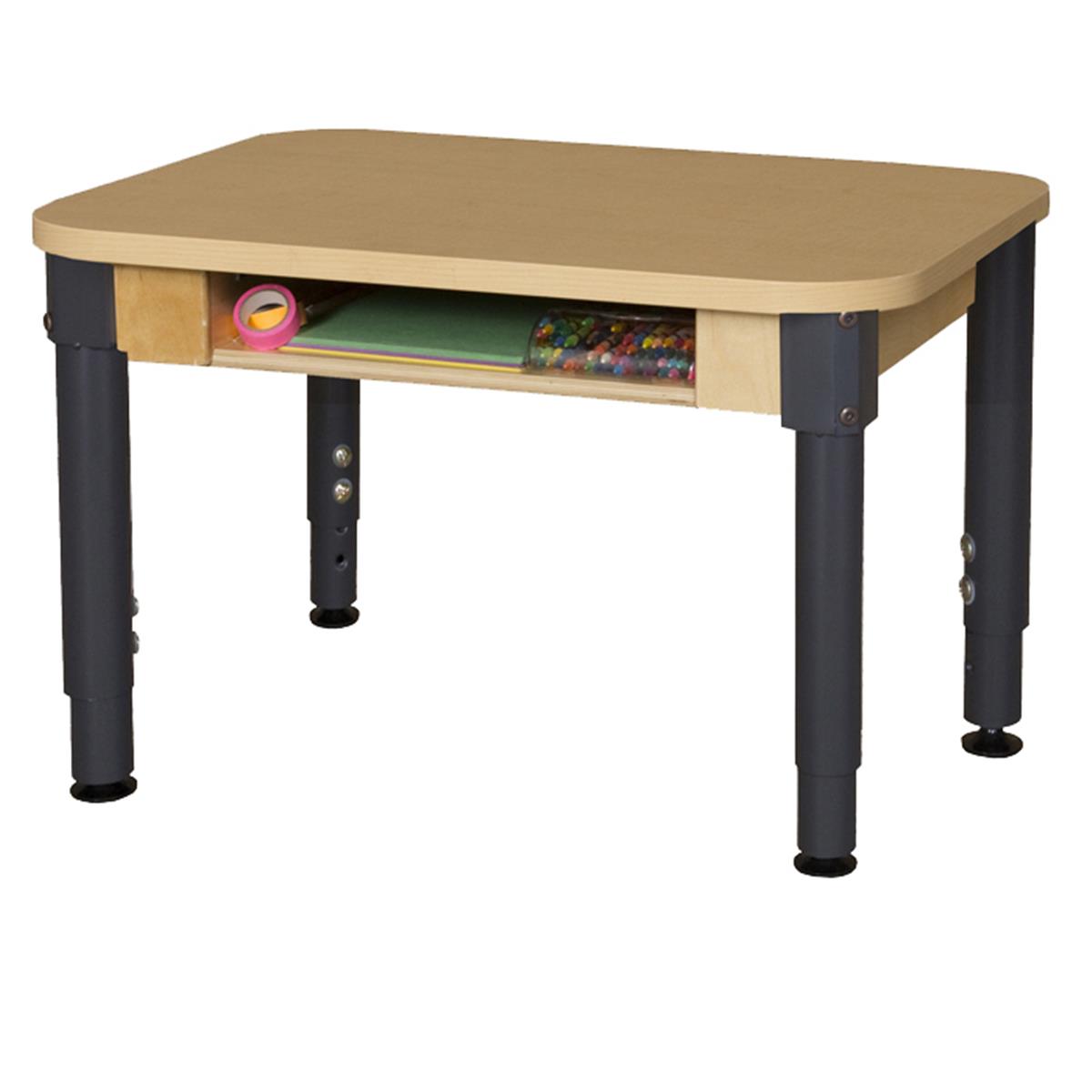 Wood Designs  14-19 in. Mobile Classroom High Pressure Laminate Desk With Adjustable Legs