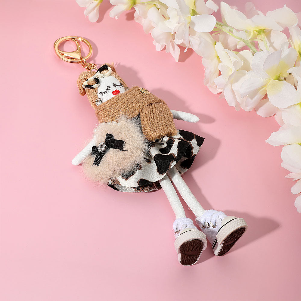 Camouflage Skirt Trendy Doll Keychain / Bag Charm