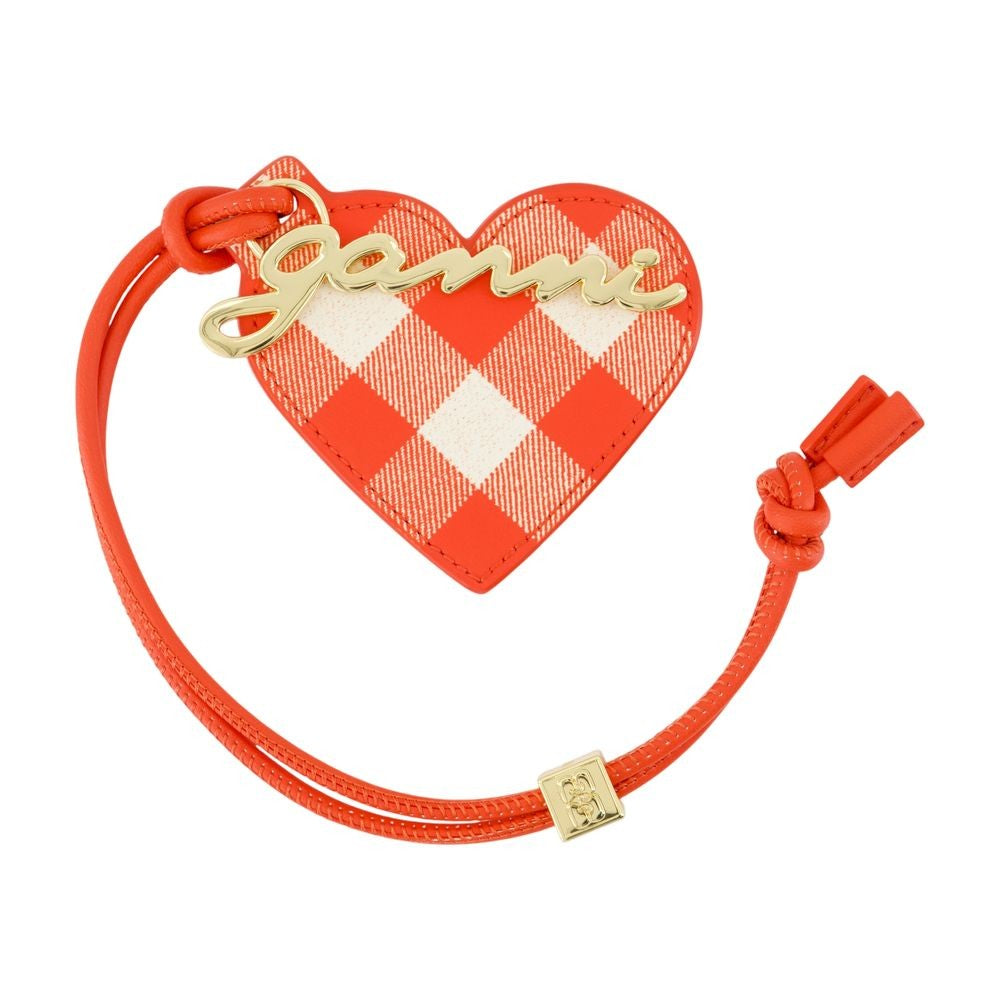 Bou Heart Keyring - Leather - Red