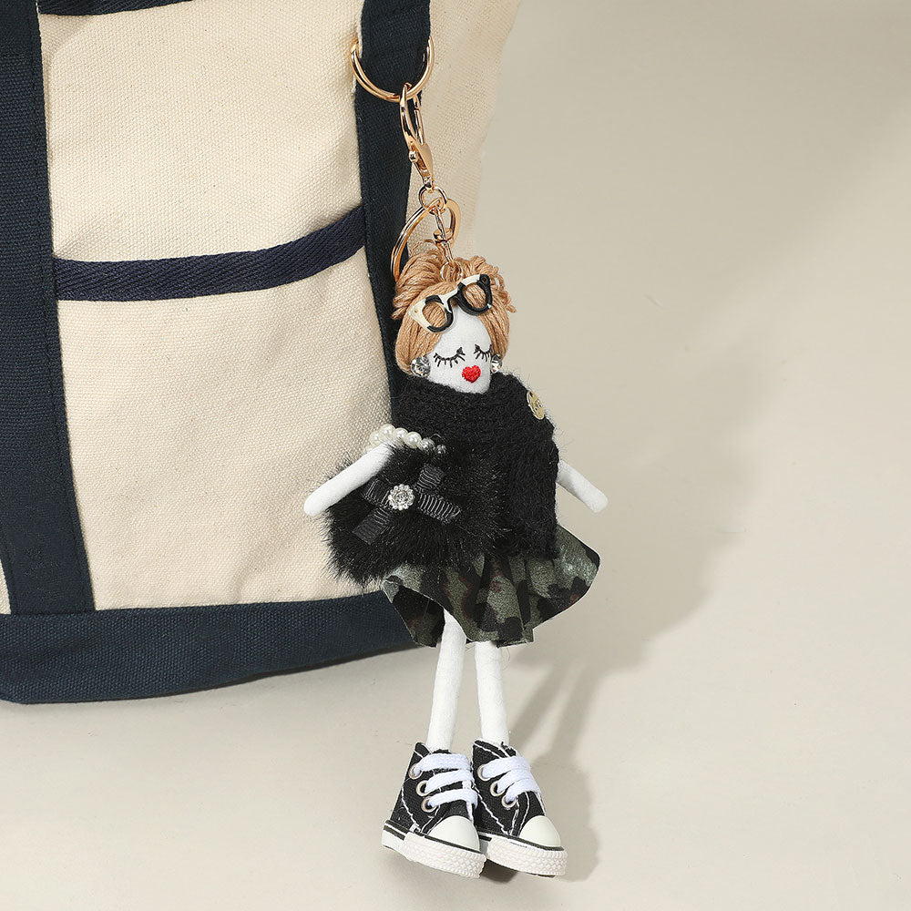 Camouflage Skirt Trendy Doll Keychain / Bag Charm