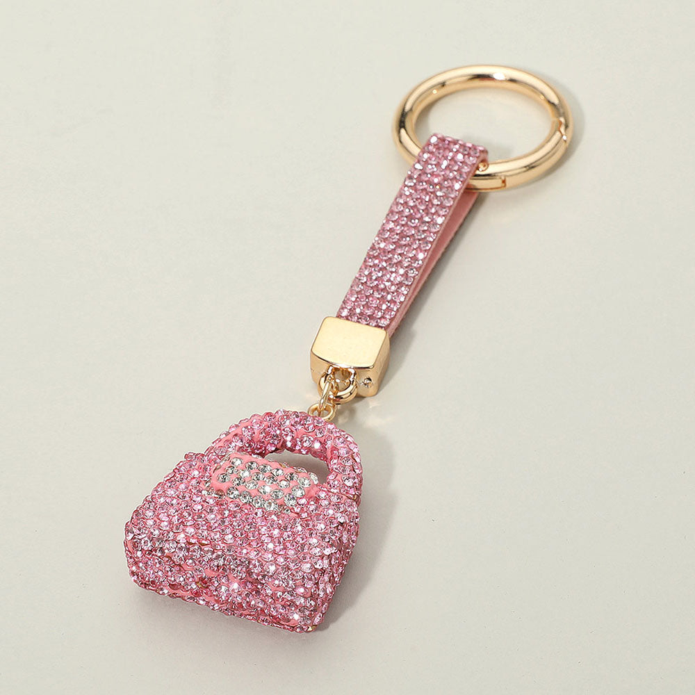 Bling Studded Handbag Keychain / Bag Charm