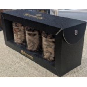 3JR.BNGS-US Popinsanity 3 Jar Black Nut Gift with Strap - 3 Nuts/Flavors