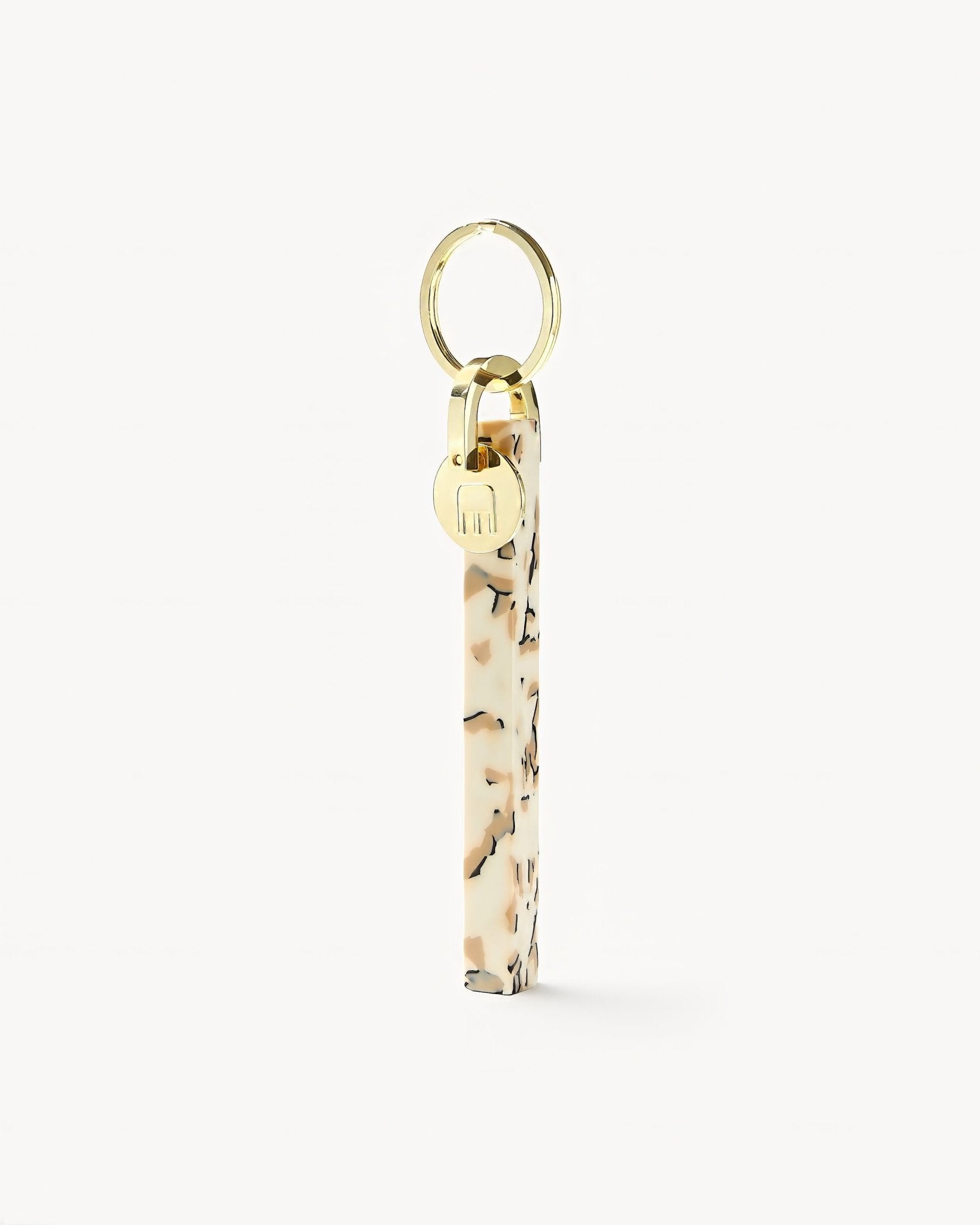 Bar Keychain in Terrazzo - Gold