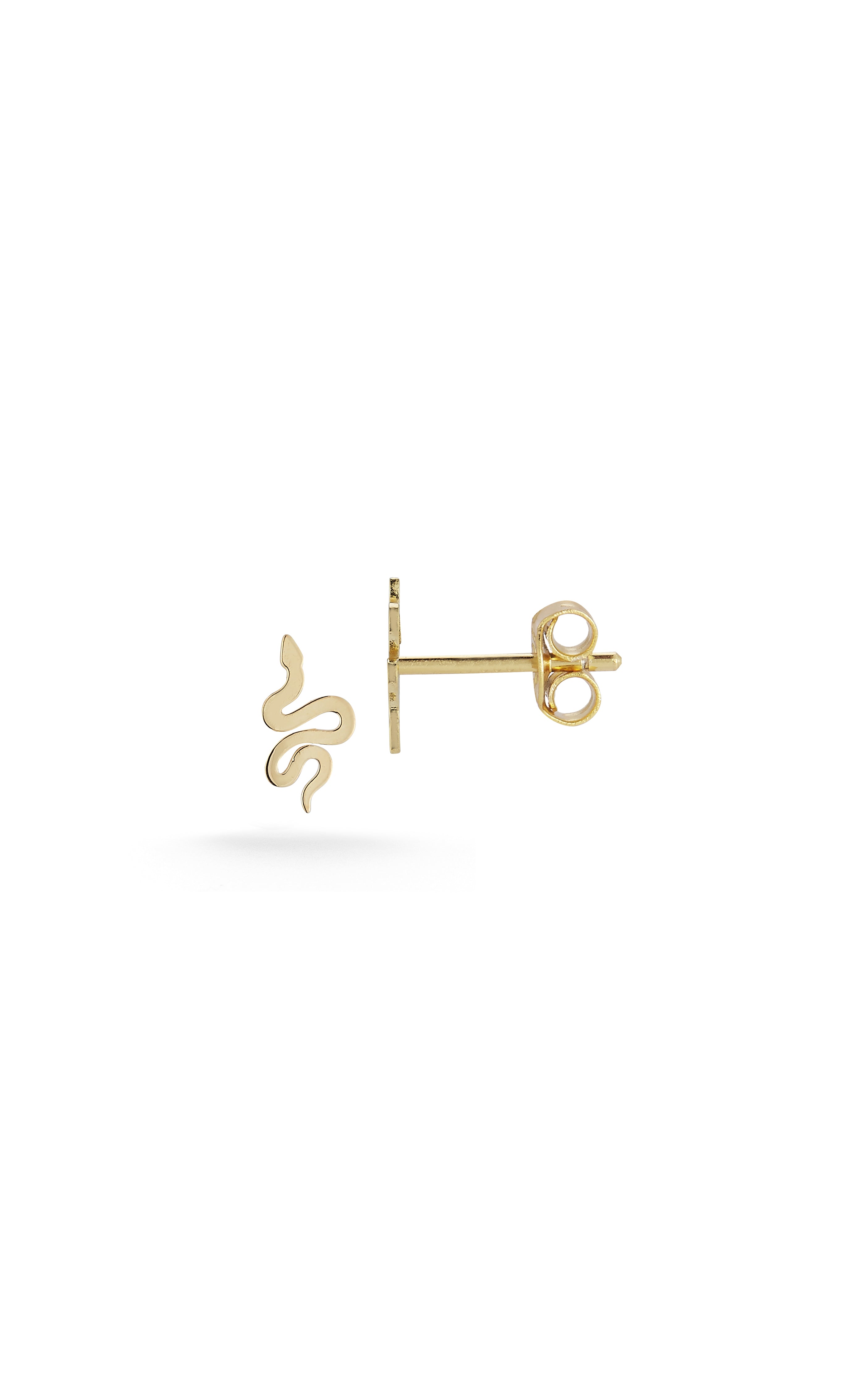 14K Italian Gold Snake Stud Earrings