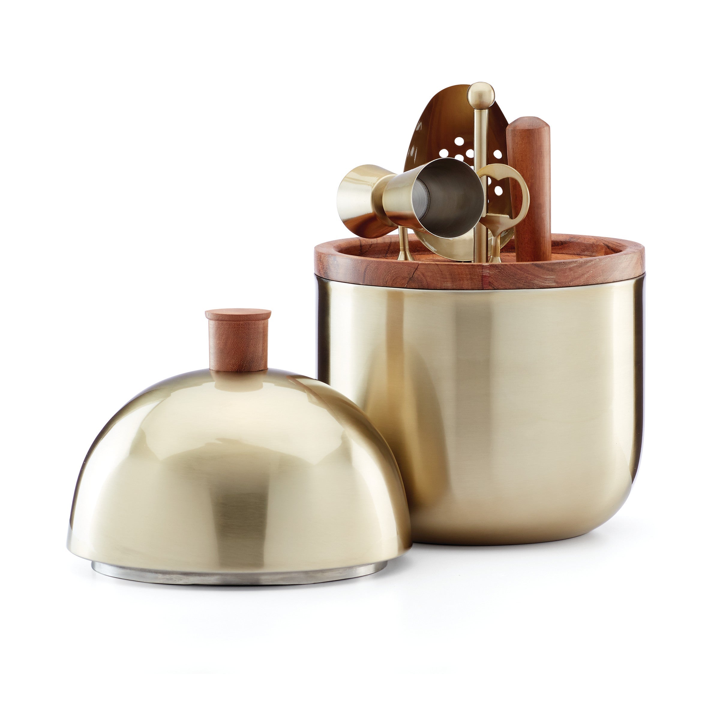 Cocktail Party Bar Tool Set Brushed Gold