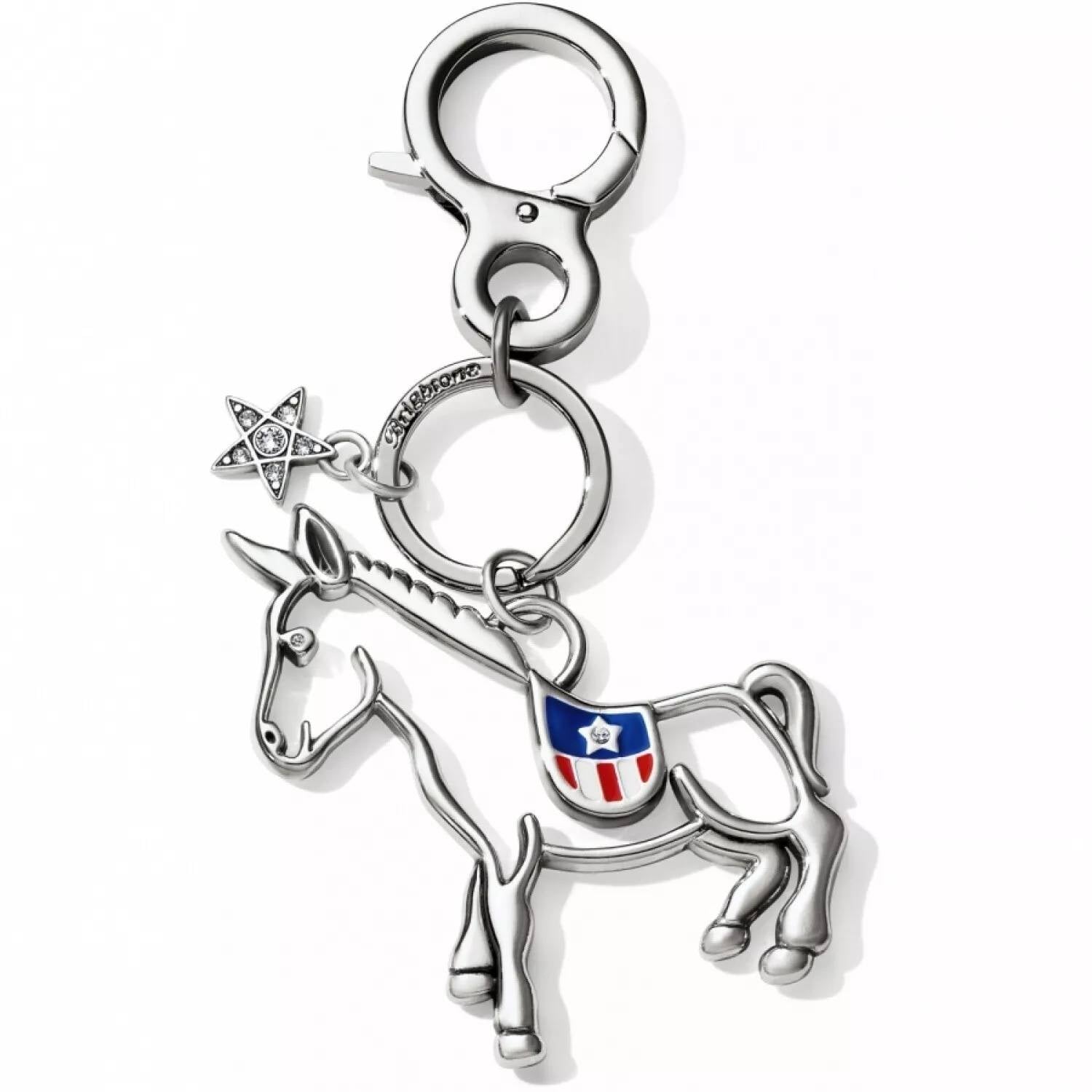 Donkey Keychain In Silver