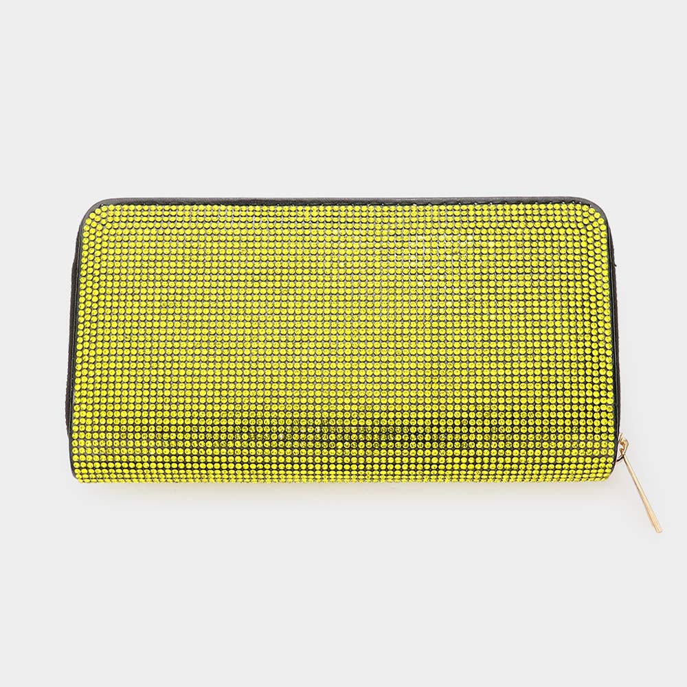 Bling Solid Zipper Wallet