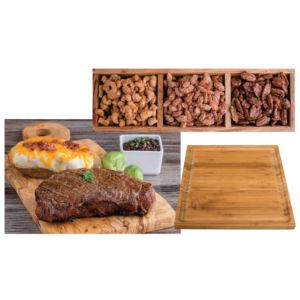 Echo Valley Meats 7206 NY Strip & Twice Baked Potato w/Nut Trio