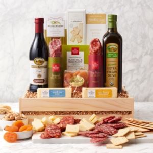 California Delicious 512966 Deluxe Meat & Cheese Gift Crate