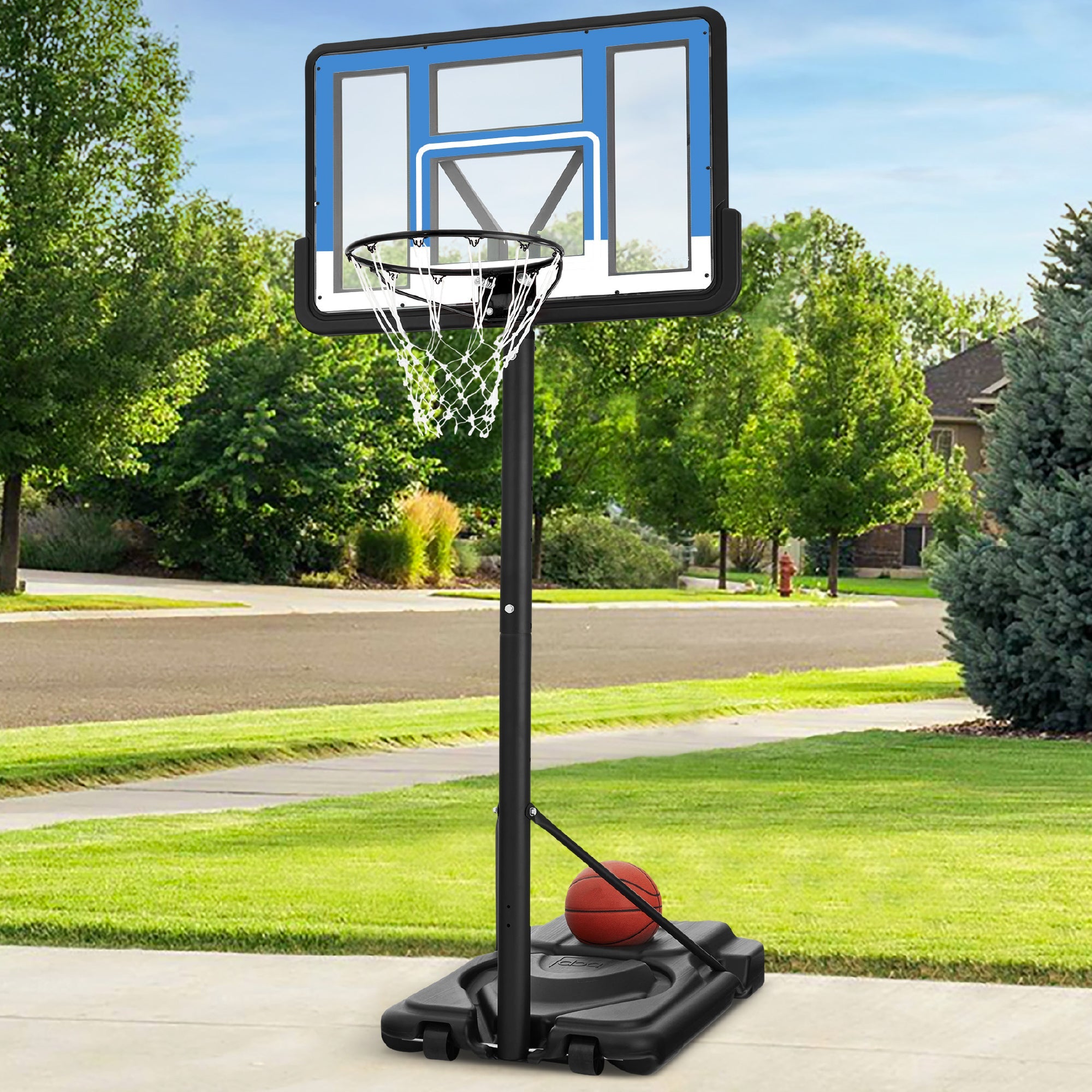 Best Choice Products Adjustable Regulation-Size Basketball Hoop, Portable Sport System w/ Fillable Base, Wheels