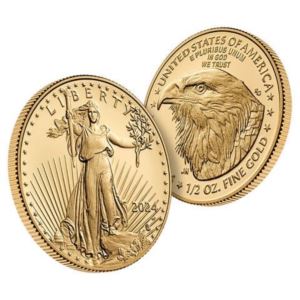 Antwerp Diamonds EAGLES-50 Coin-USA/American Eagle $25 Liberty Coin, 1/2 ounce gold, us treasury, uncirculated